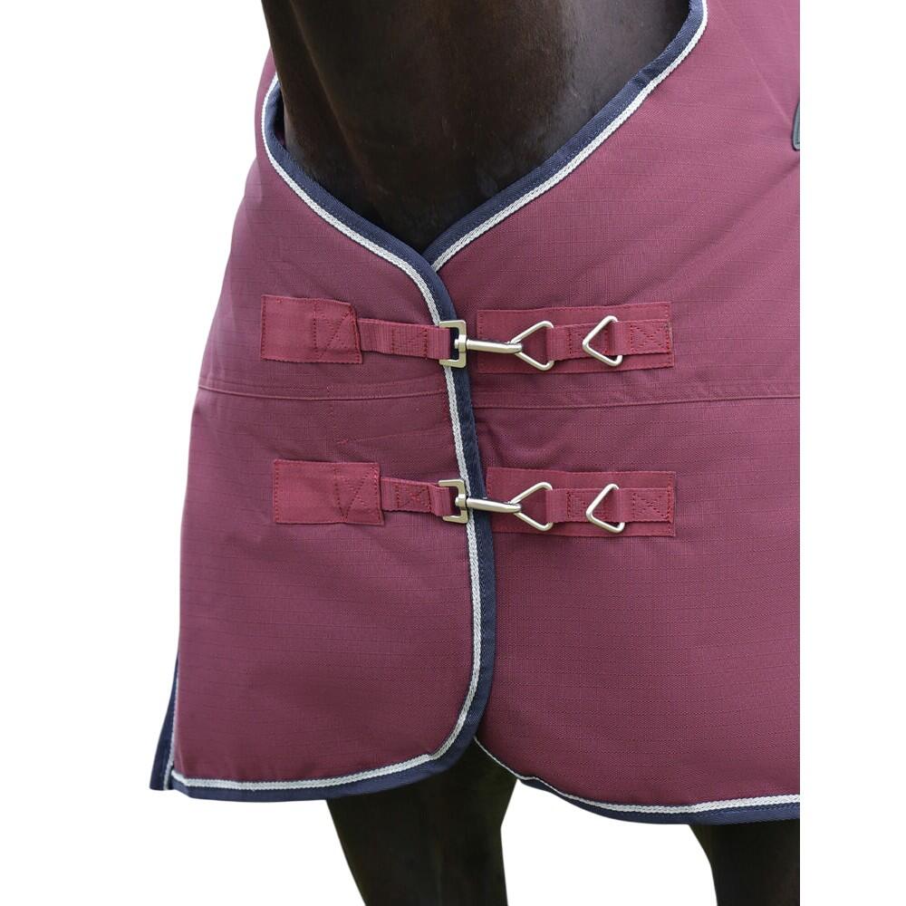 Couverture D´extérieur Pour Chevaux COMFITEC ESSENTIAL (Bordeaux / Bleu Marine) 3/4