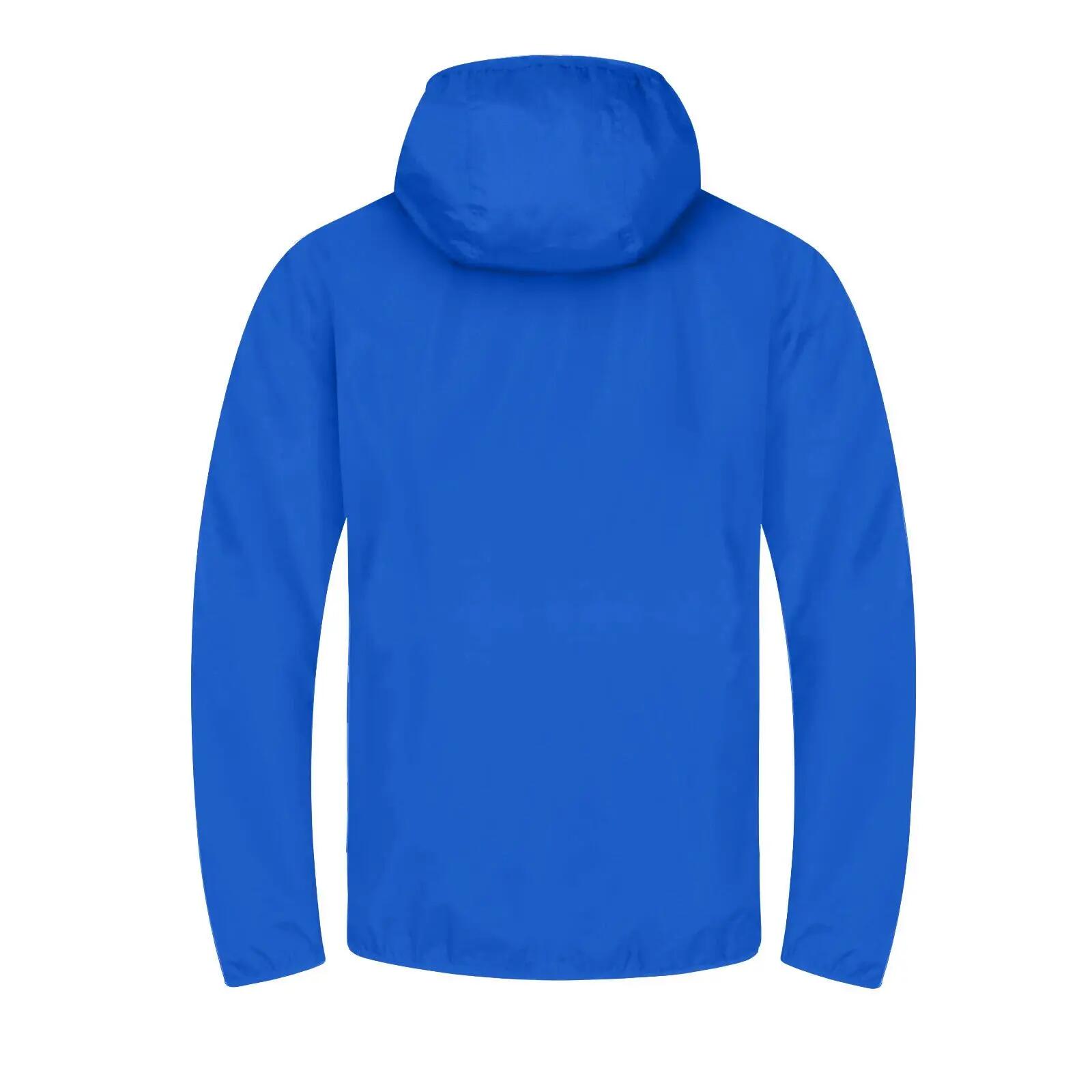 Mens Crest Raglan Windbreaker (White/Royal Blue) 2/6