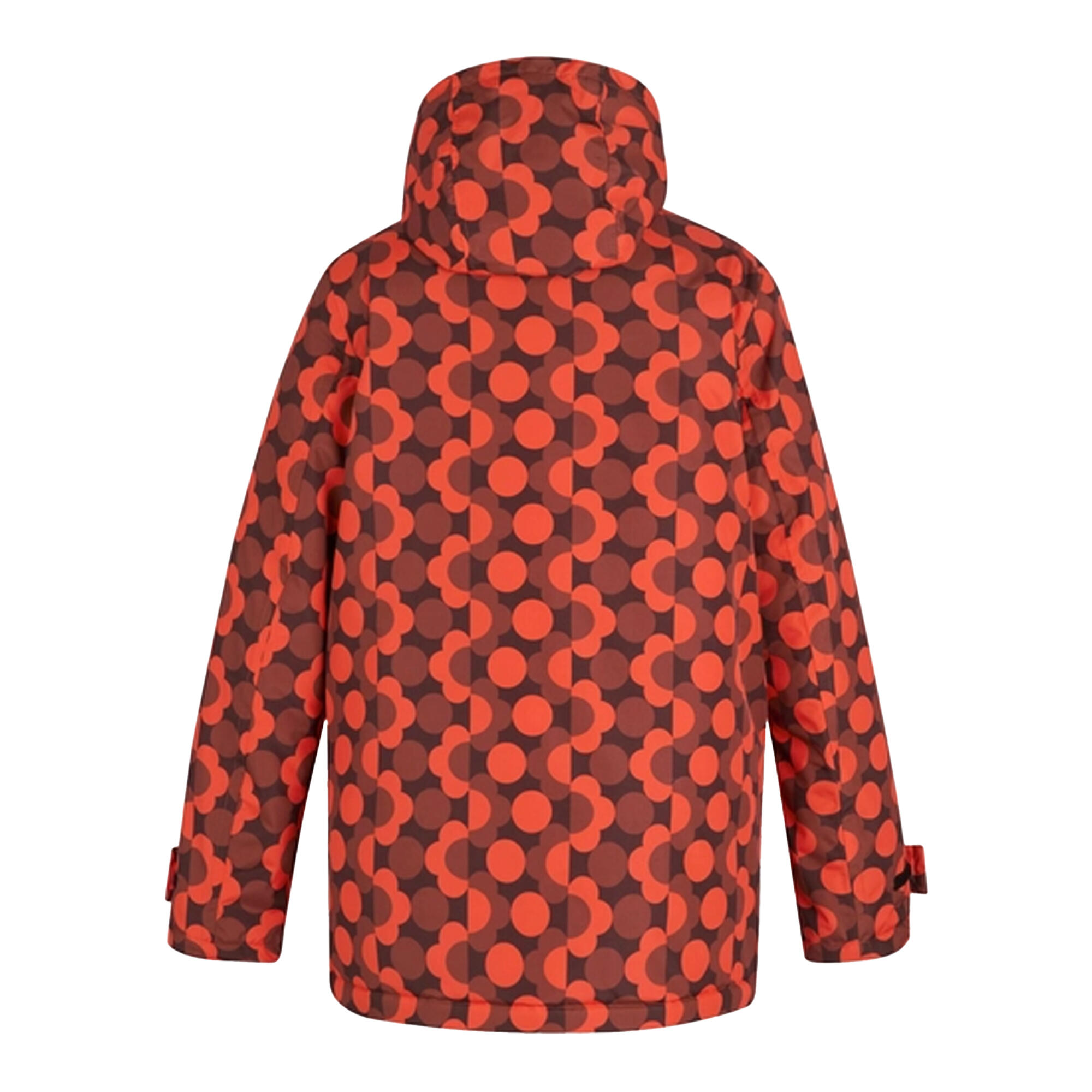 Chaqueta Impermeable Orla Kiely Diseño Floral para Mujer Rojo, Henna Quemada 2/5