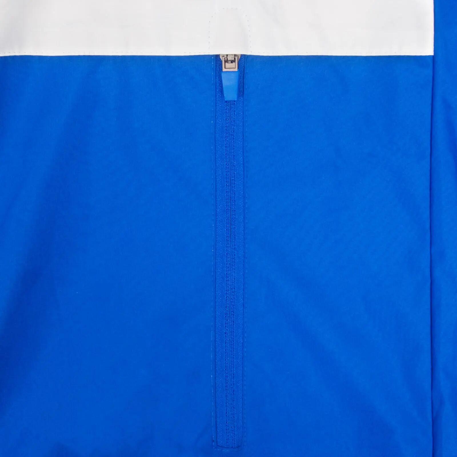 Mens Crest Raglan Windbreaker (White/Royal Blue) 4/6