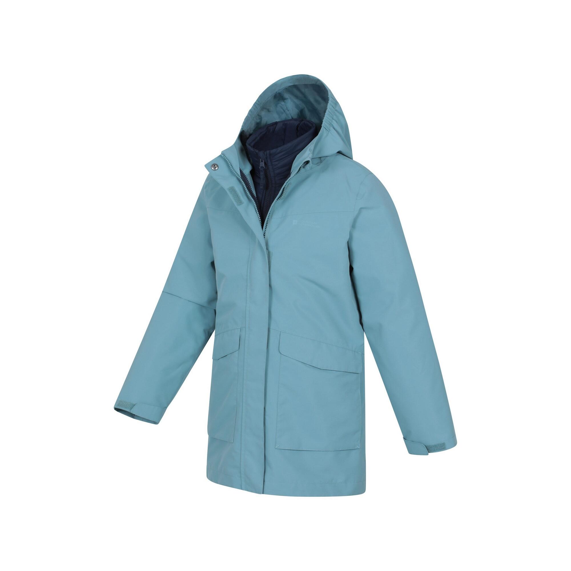"Alaskan" Jacke für , Wasserfest Kinder Petrol 3/4