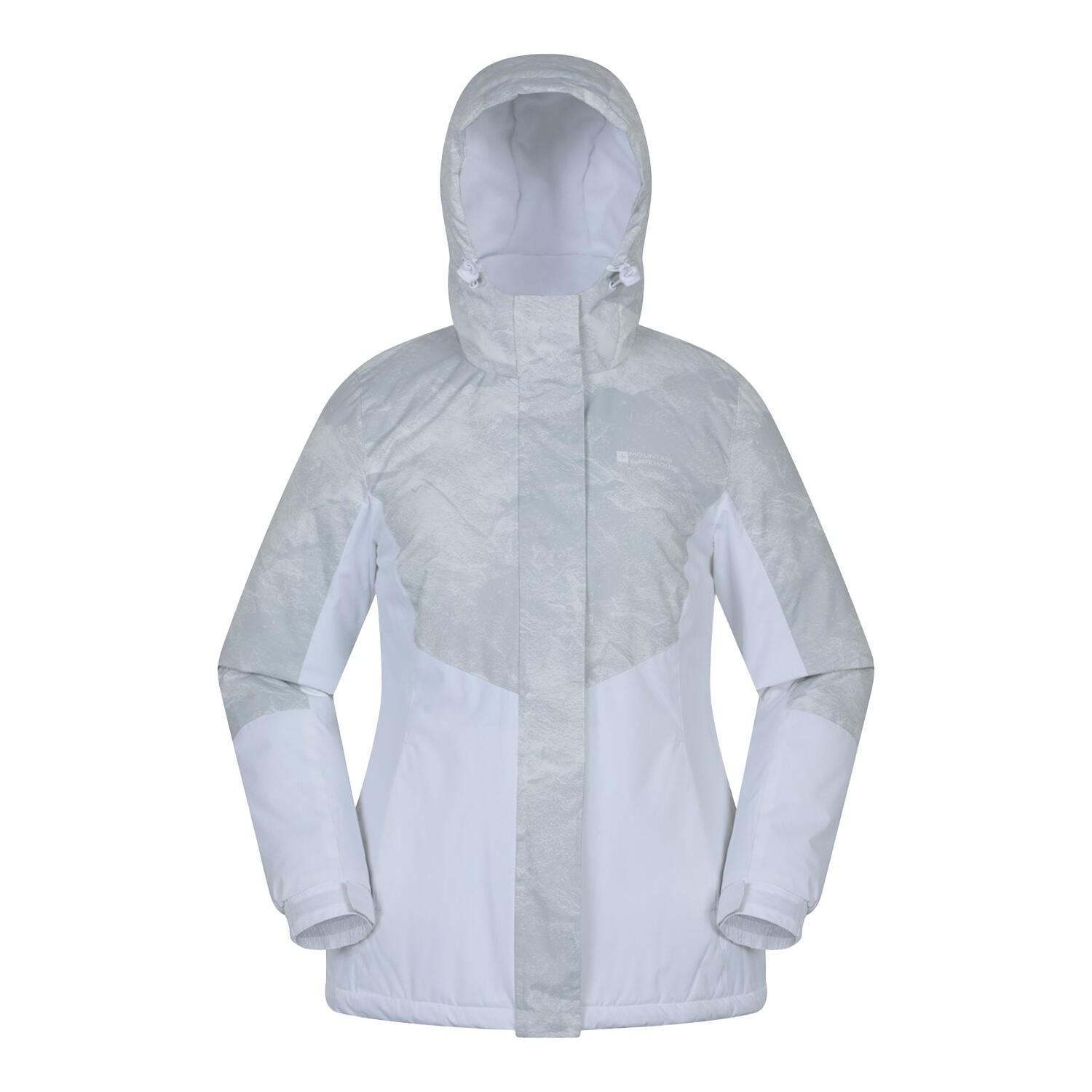 MOUNTAIN WAREHOUSE Womens/Ladies Dawn II Printed Ski Jacket (Light Grey)