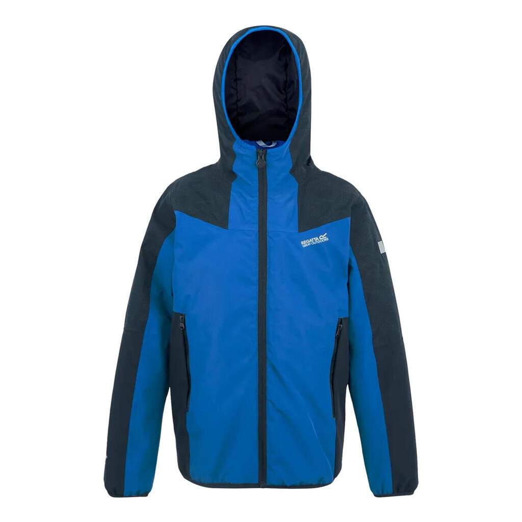Childrens/Kids Volcanics Reflective Waterproof Jacket (Navy/Snorkel Blue)