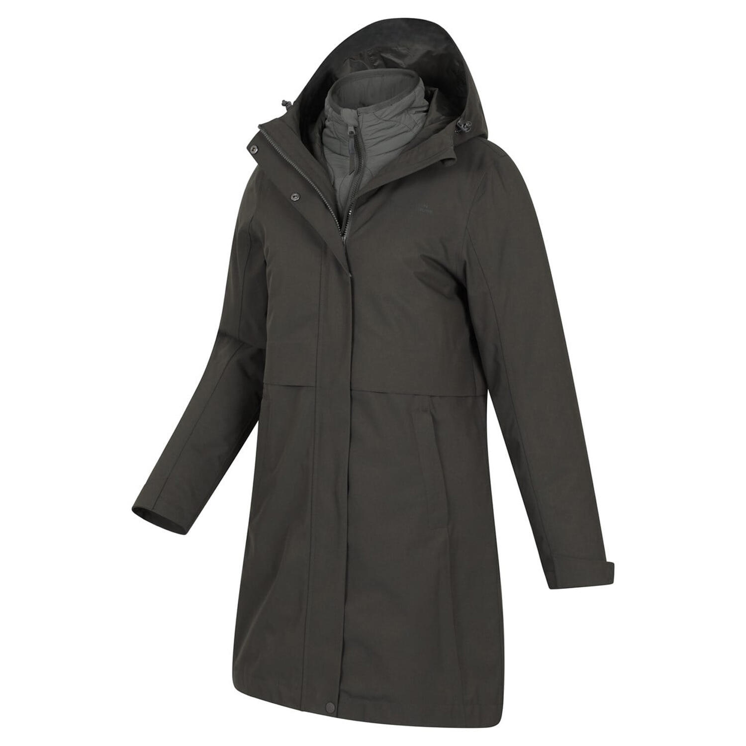 "Luna" Jacke, wasserfest für , 3 in 1, Lang Damen Khakigrün 3/4