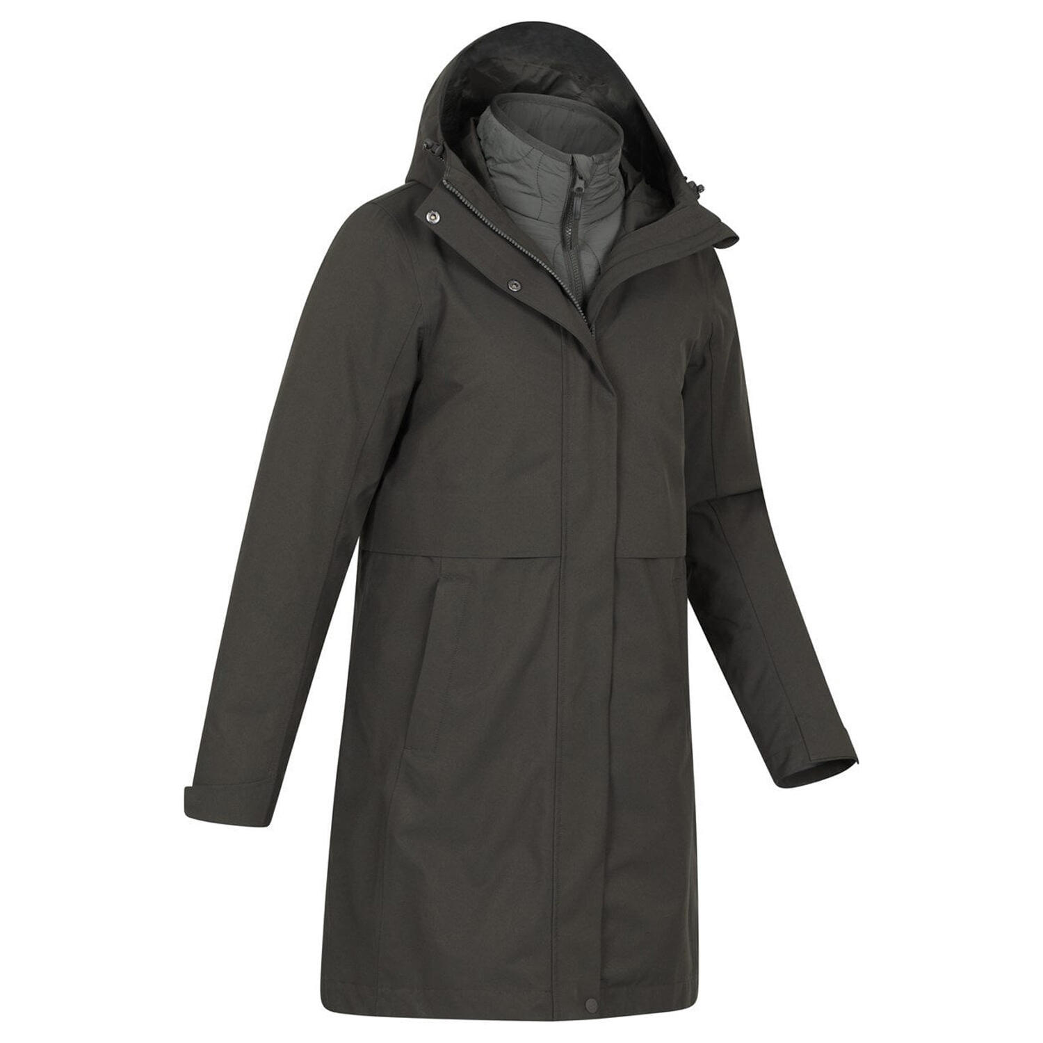 "Luna" Jacke, wasserfest für , 3 in 1, Lang Damen Khakigrün 4/4