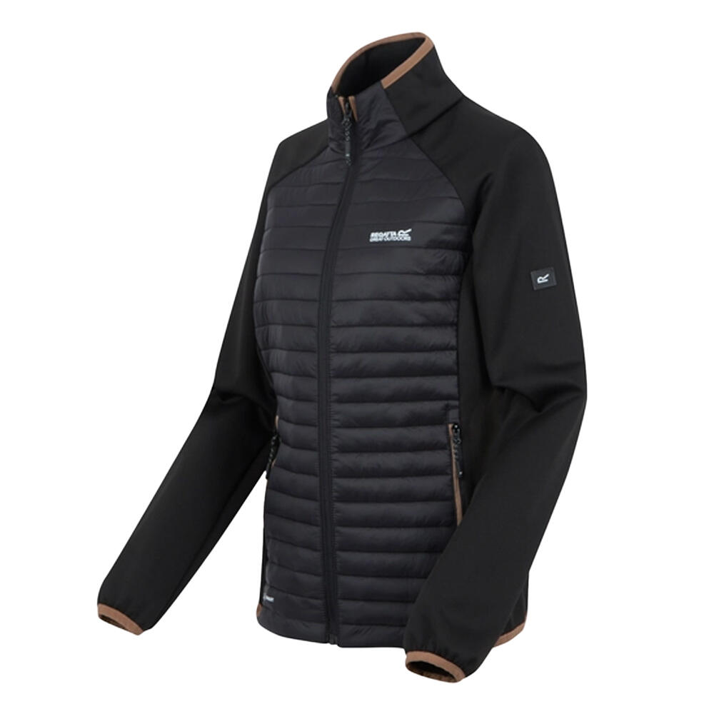 Giacca Ibrida Donna Regatta Clumber Moka Nero 3/5