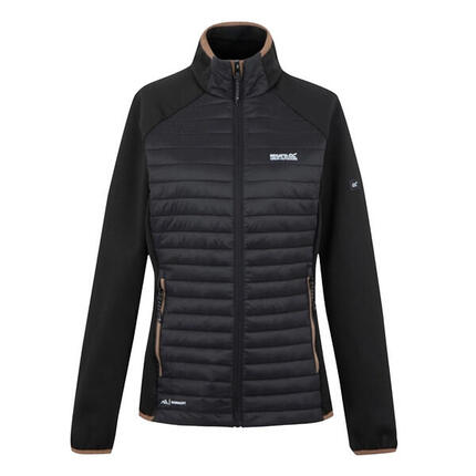 Dames Clumber Hybride Jas (Mokka/Zwart)