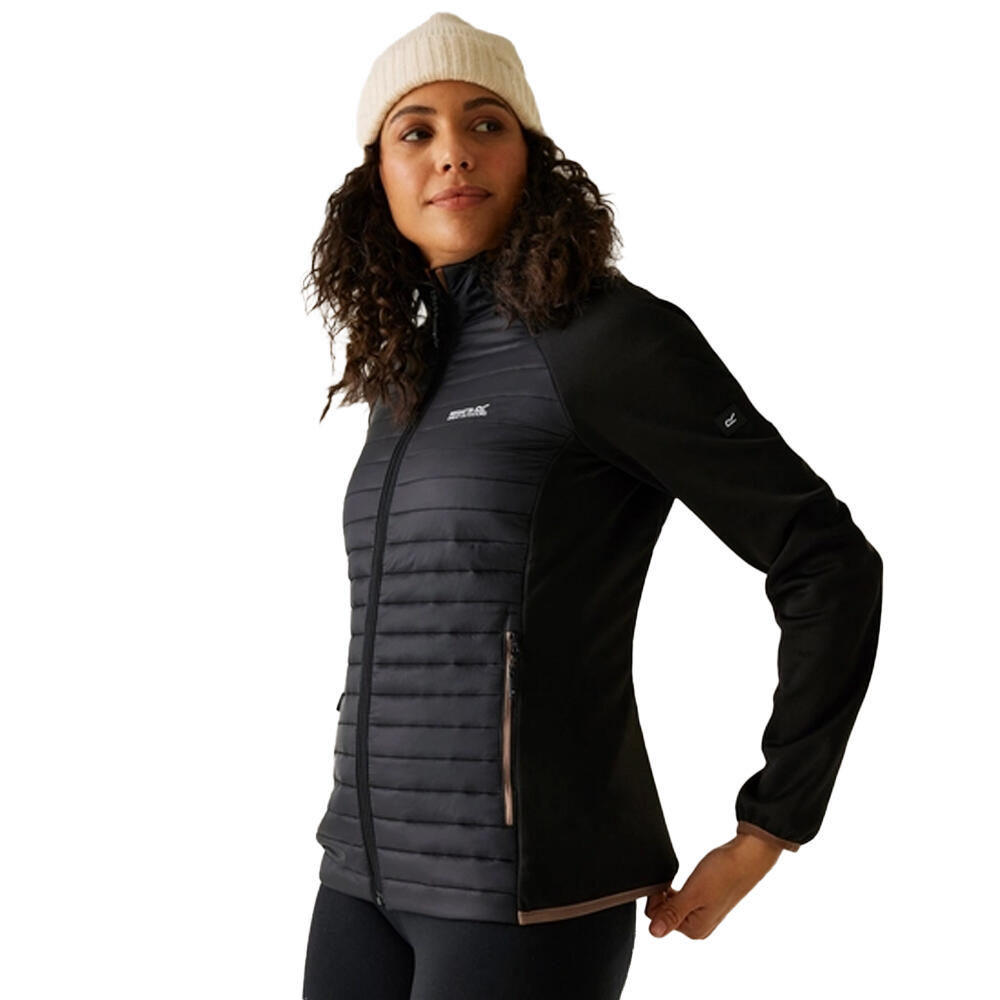 Giacca Ibrida Donna Regatta Clumber Moka Nero 4/5