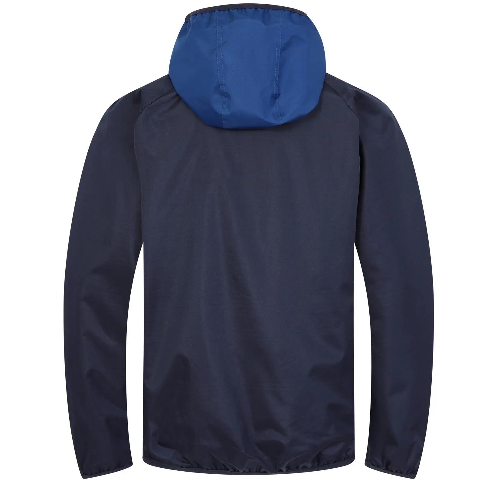 Mens Crest Raglan Windbreaker (Navy/Royal Blue) 2/6