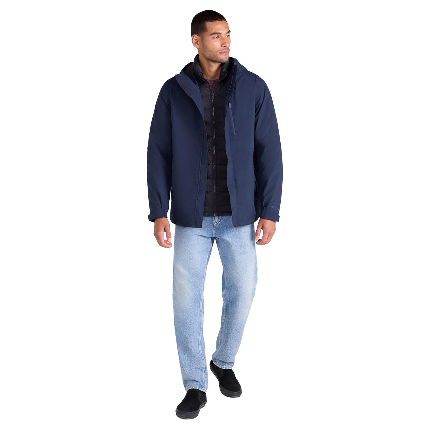 Jacke, wasserfest für , Wattiert Herren Marine 4/4