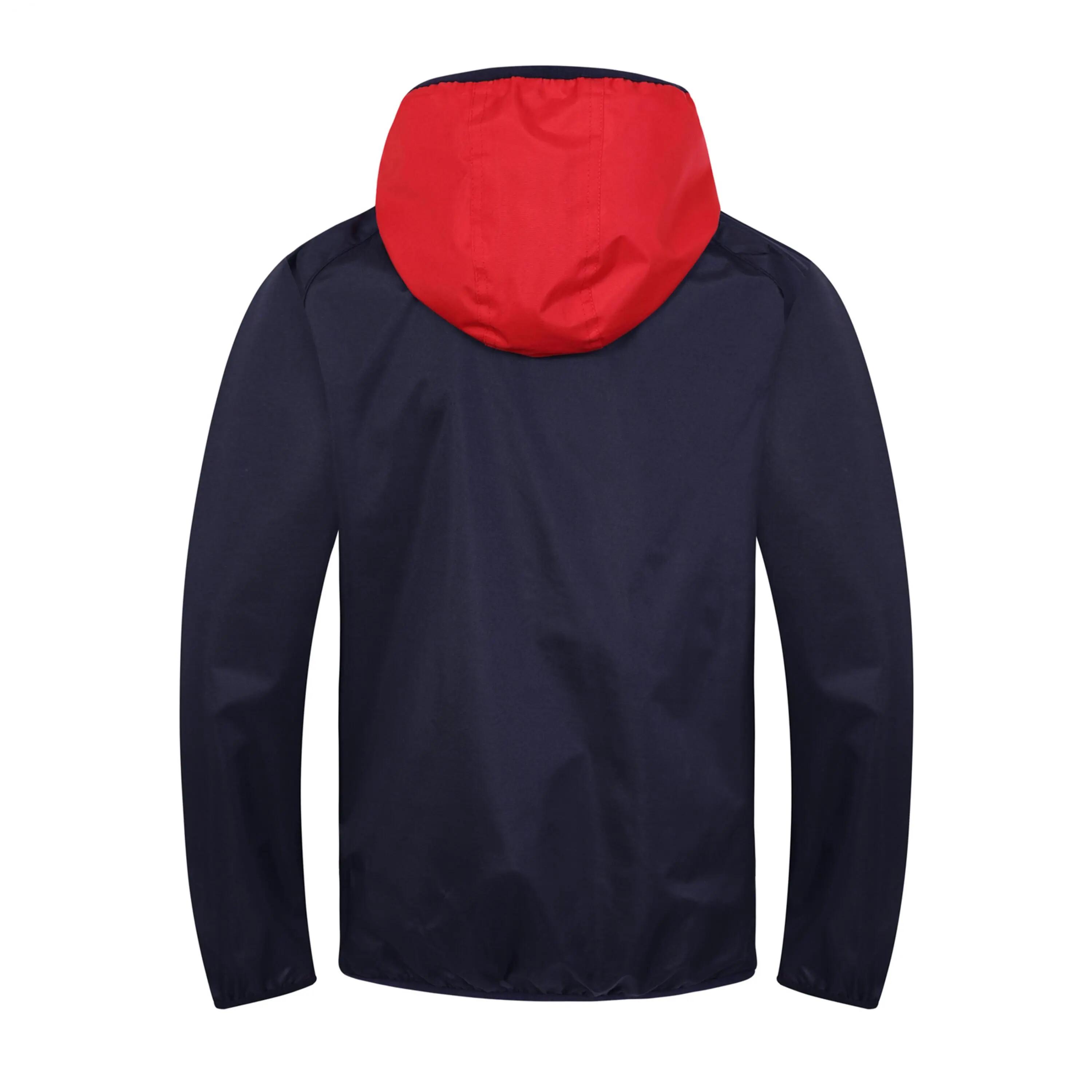 Mens Crest Raglan Windbreaker (Navy/Red) 2/5