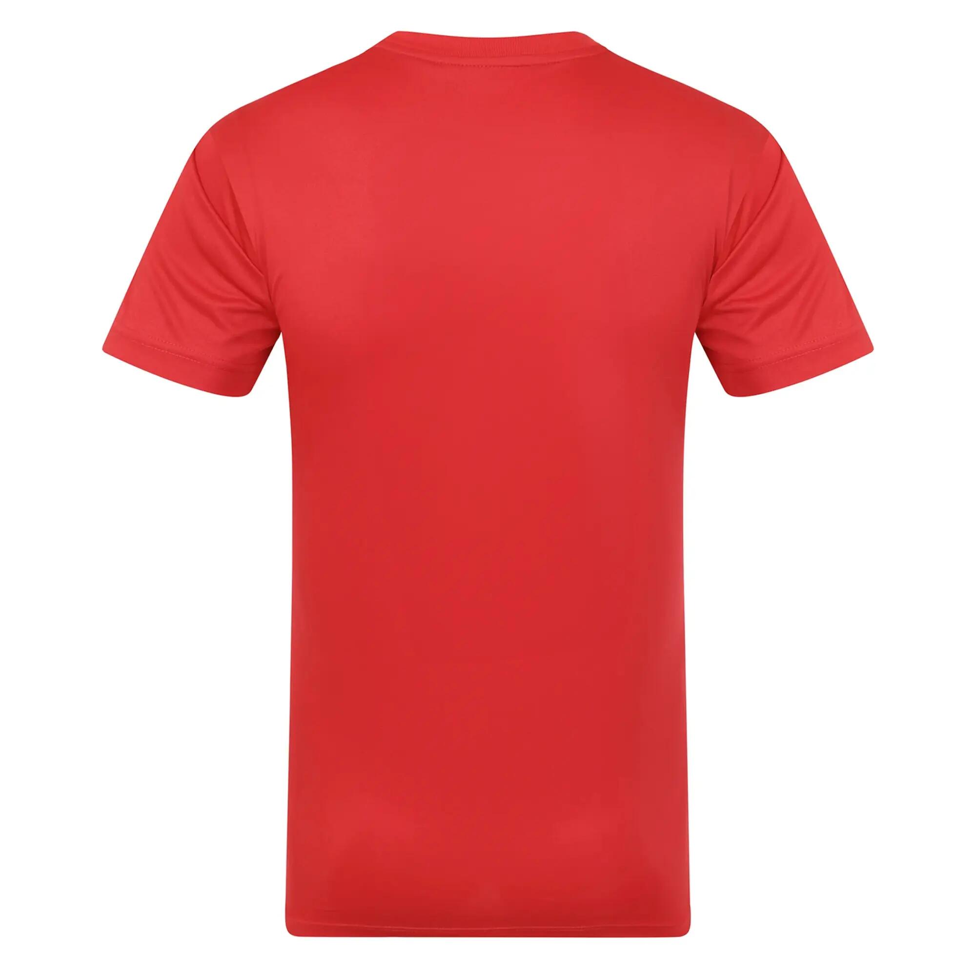 Mens Polyester TShirt (Red) 2/3