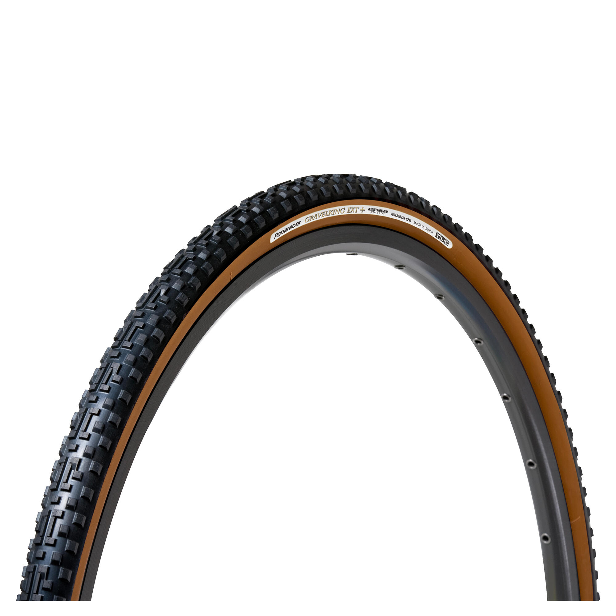 PANARACER Panaracer GravelKing EXT+ TLC Folding Tyre Black/Brown 700 x 35c