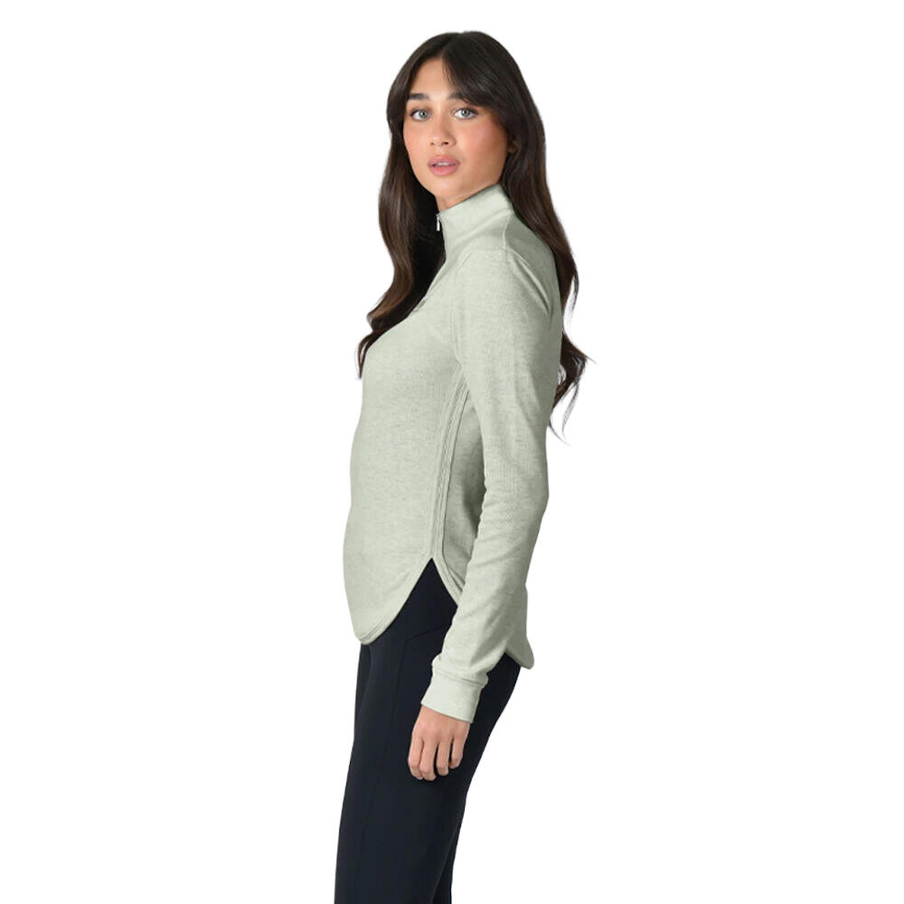 "London" Base Layer Oberteil für , Reiten, Langärmlig Damen Olivgrün Meliert 3/3