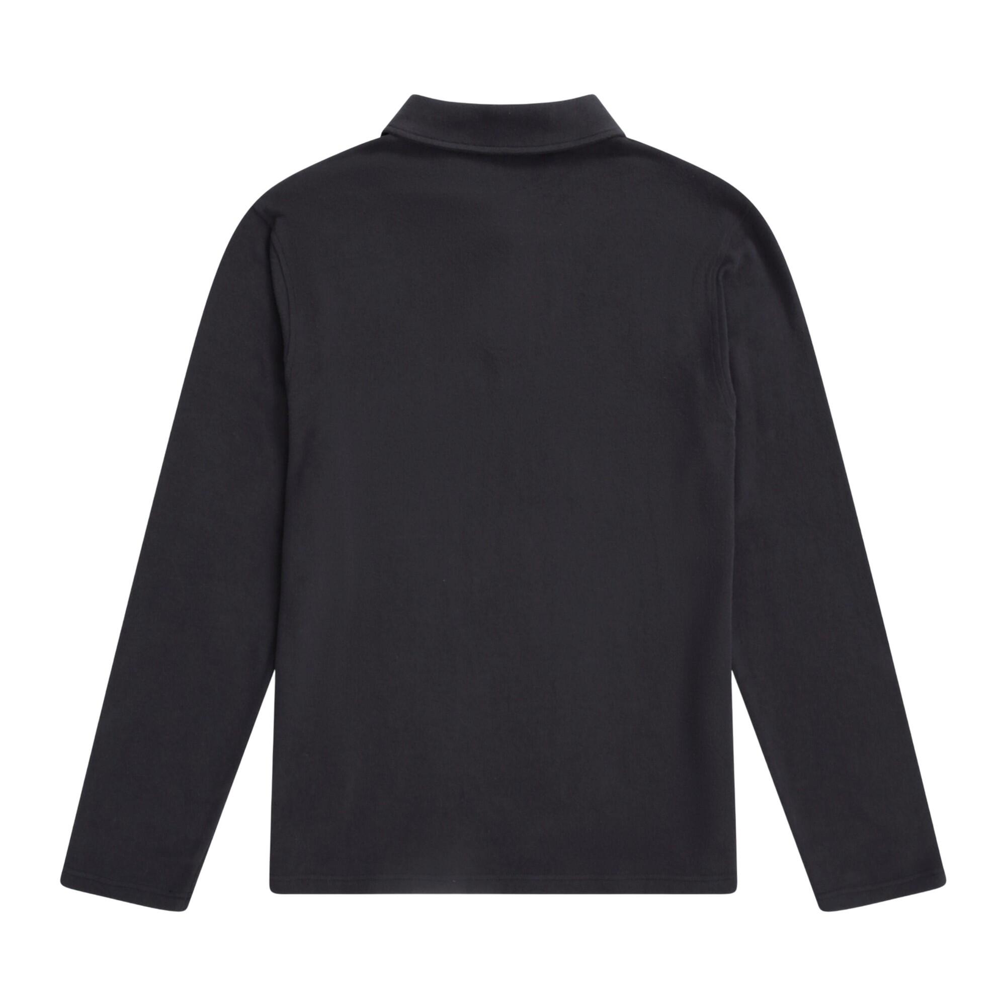 Mens Ollie LongSleeved Polo Shirt (Black) 2/4