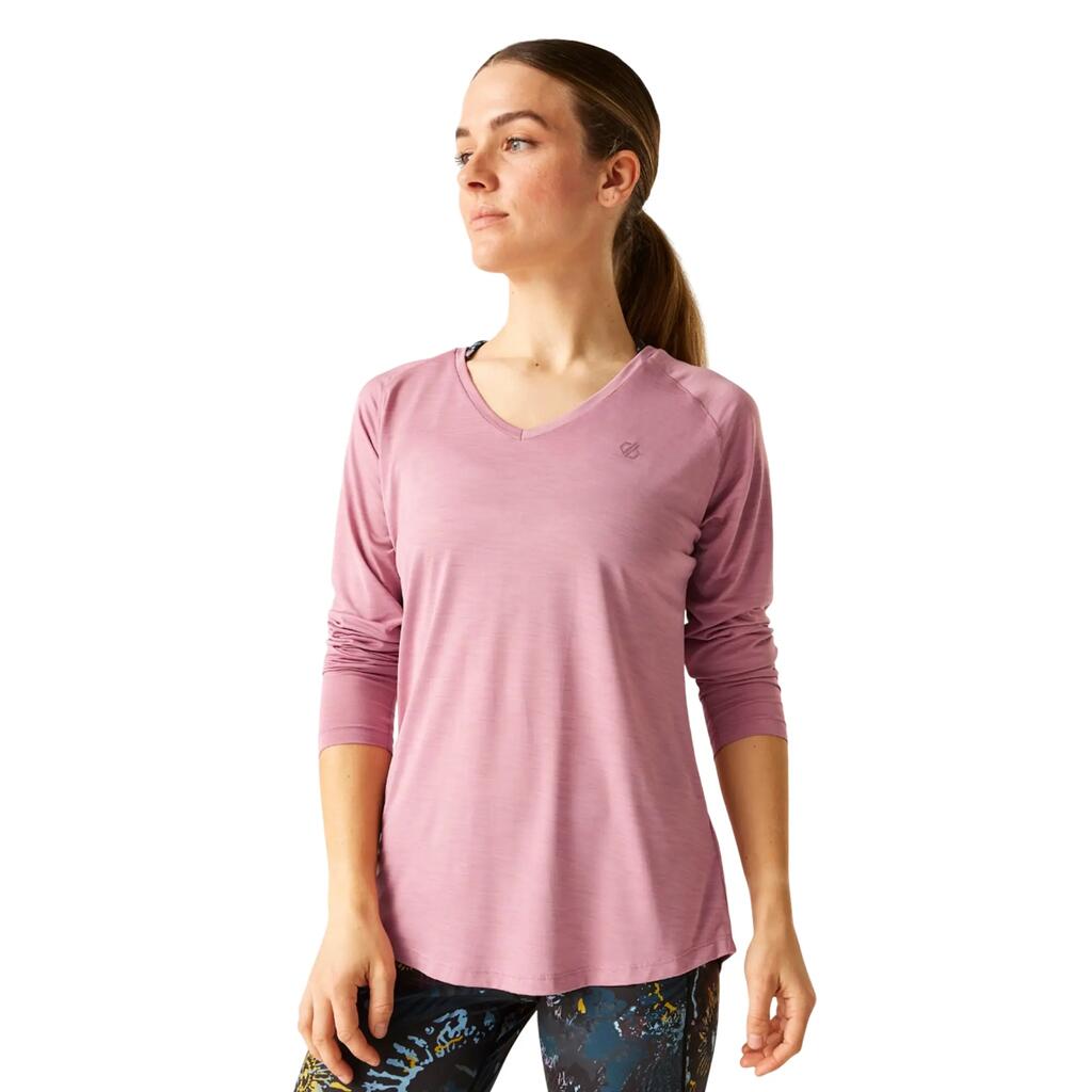 Womens/Ladies Discern Long Sleeve TShirt (Lilas)