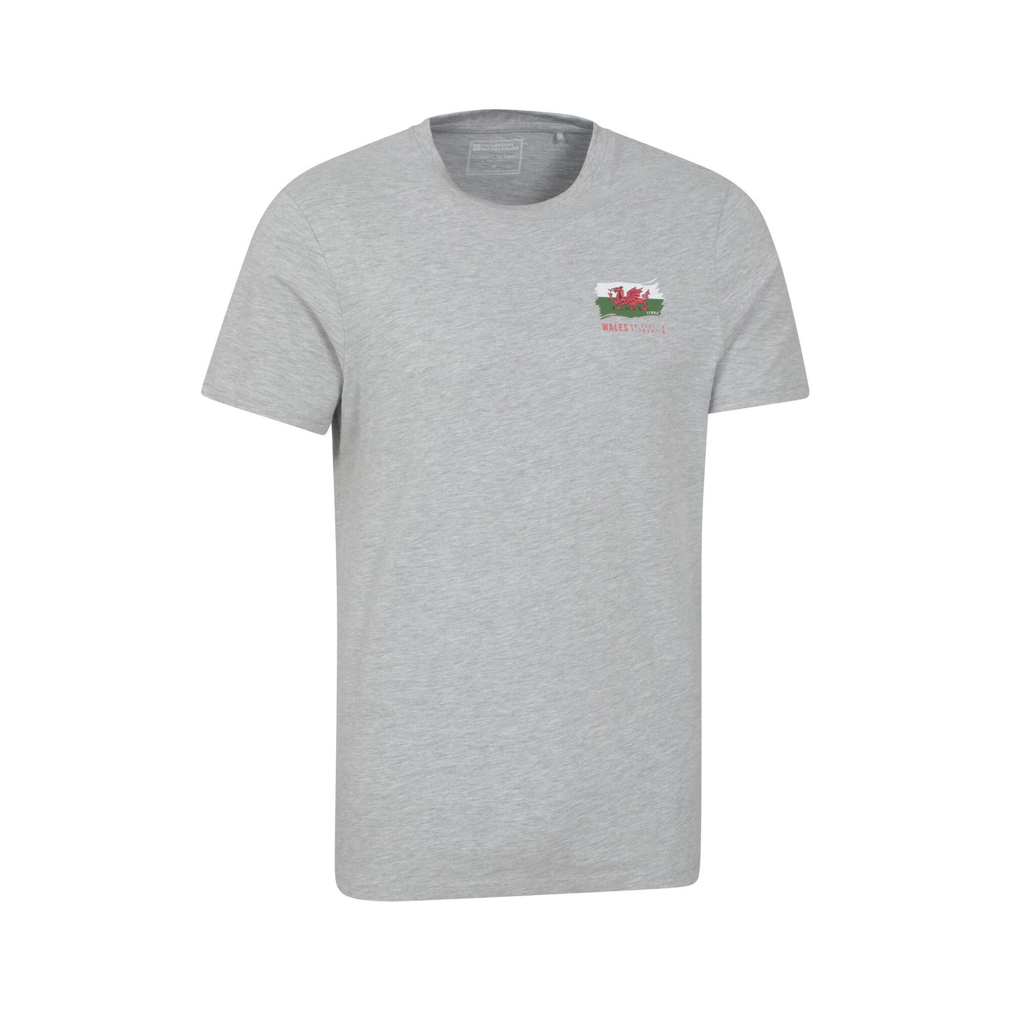 Tshirt Motif/style Graphique WALES Homme (Gris) 4/4