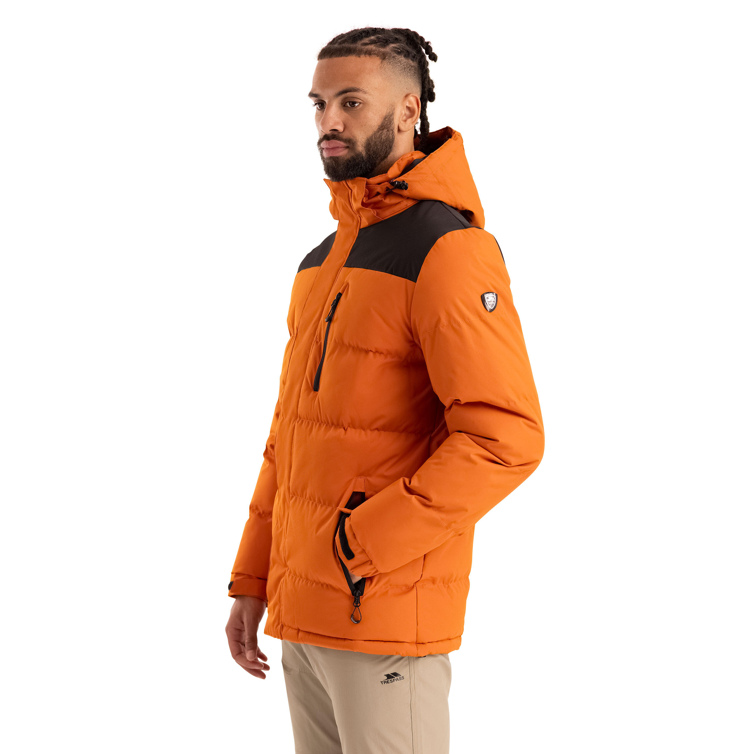 Mens Chin Guard Hood Adjusters Waterproof Casual Jacket - Ahmor 4/5