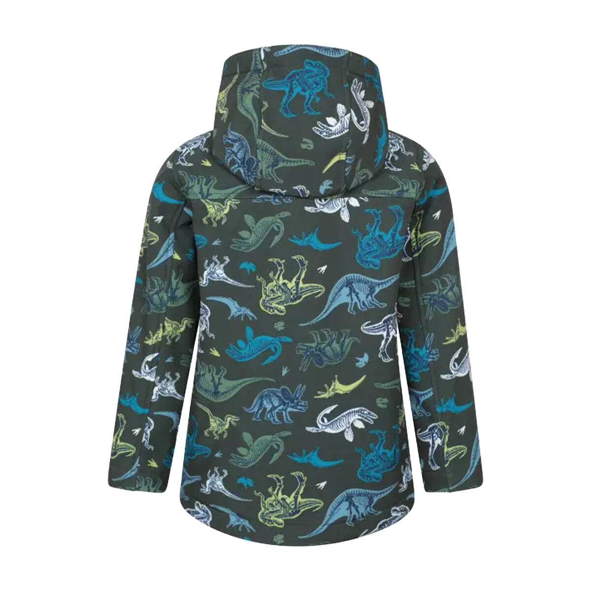 Childrens/Kids Exodus Dinosaurs Water Resistant Soft Shell Jacket (Dark Green) 2/4