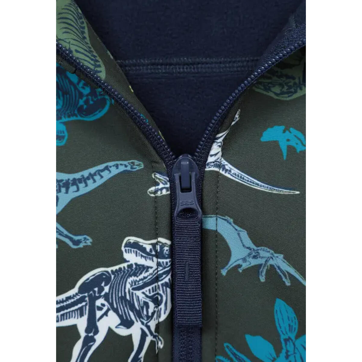 Childrens/Kids Exodus Dinosaurs Water Resistant Soft Shell Jacket (Dark Green) 4/4