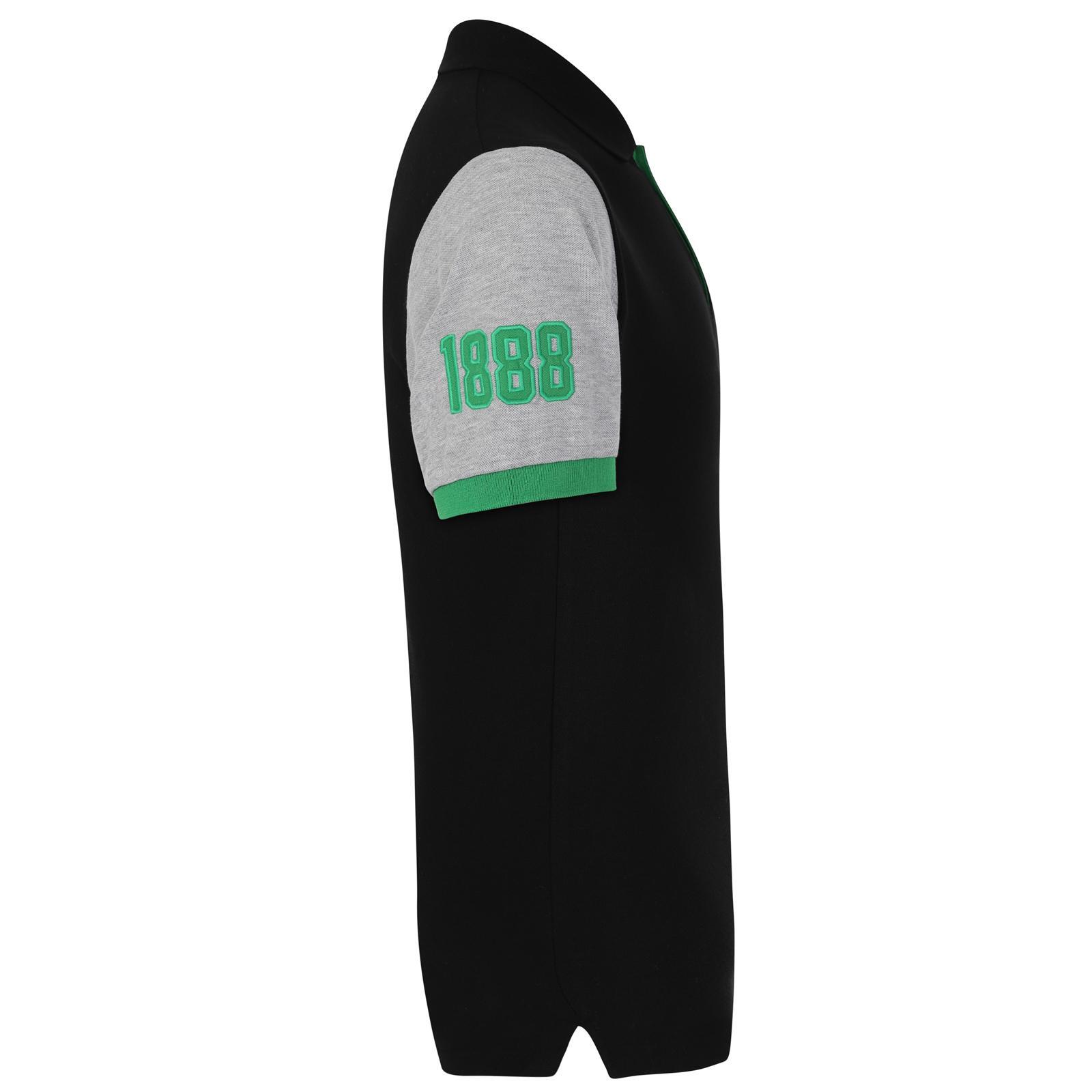Poloshirt für , KontrastÄrmel Herren Schwarz 3/4