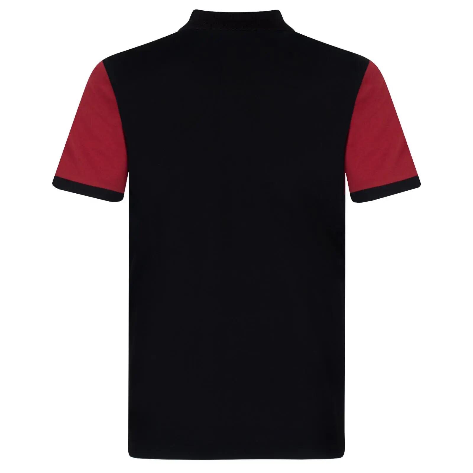 Mens Contrast Polo Shirt (Black) 2/6