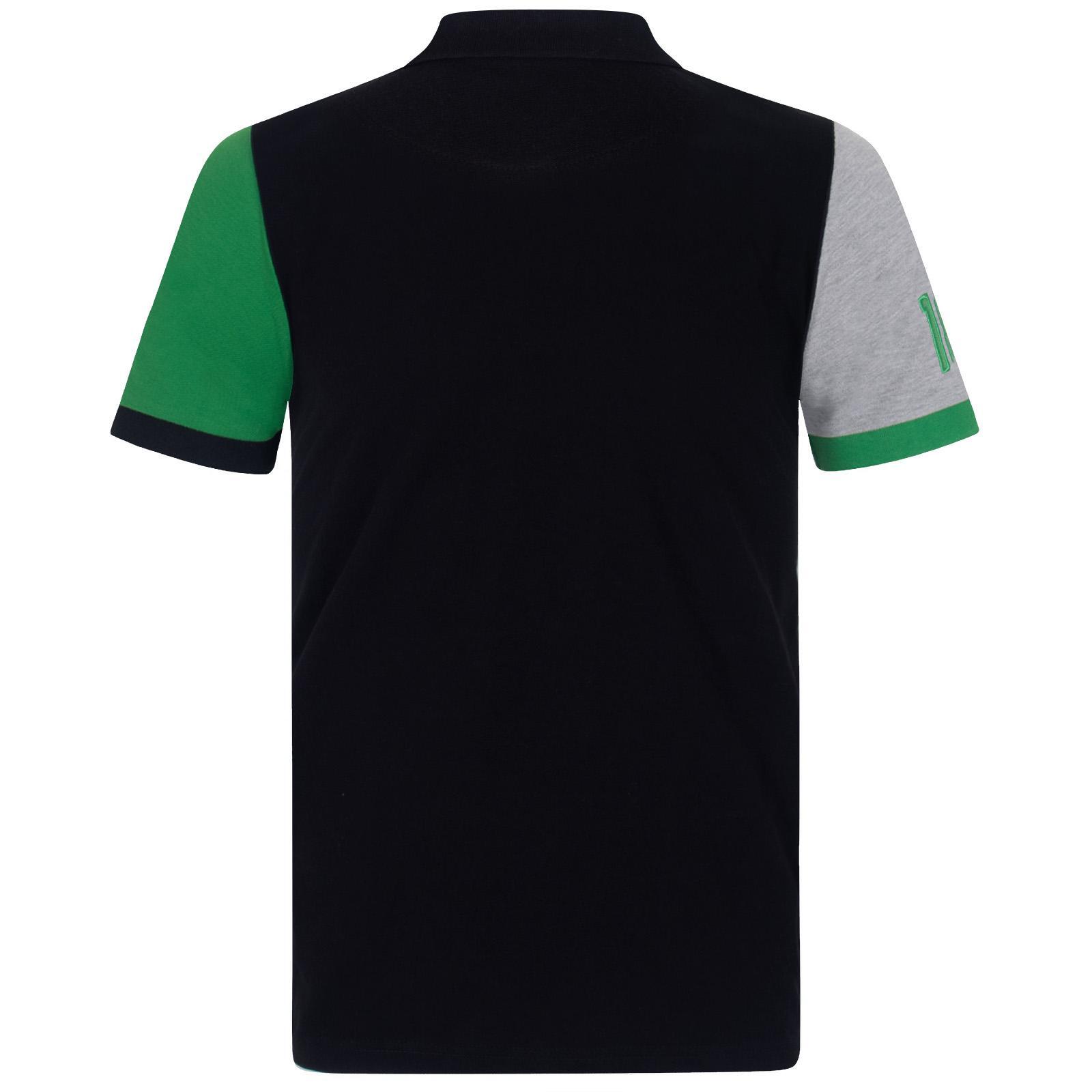 Poloshirt für , KontrastÄrmel Herren Schwarz 2/4