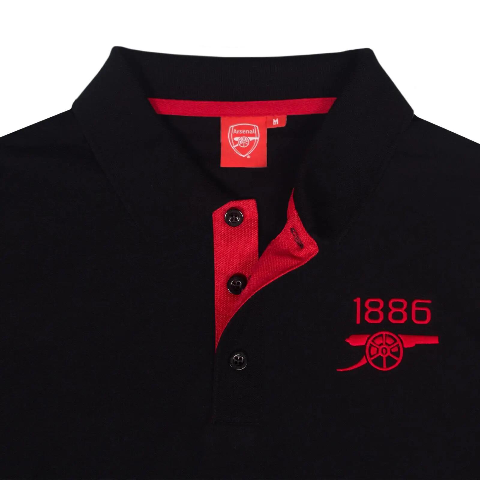 Mens Contrast Polo Shirt (Black) 4/6