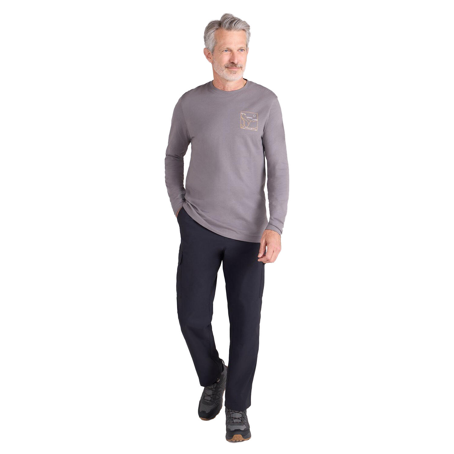 Tshirt Manches Longues SPIRIT OF ADVENTURE Homme (Charbon) 4/4