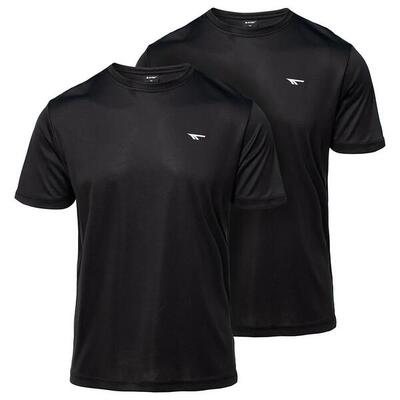 Heren jodin training tshirt (set van 2) (zwart)