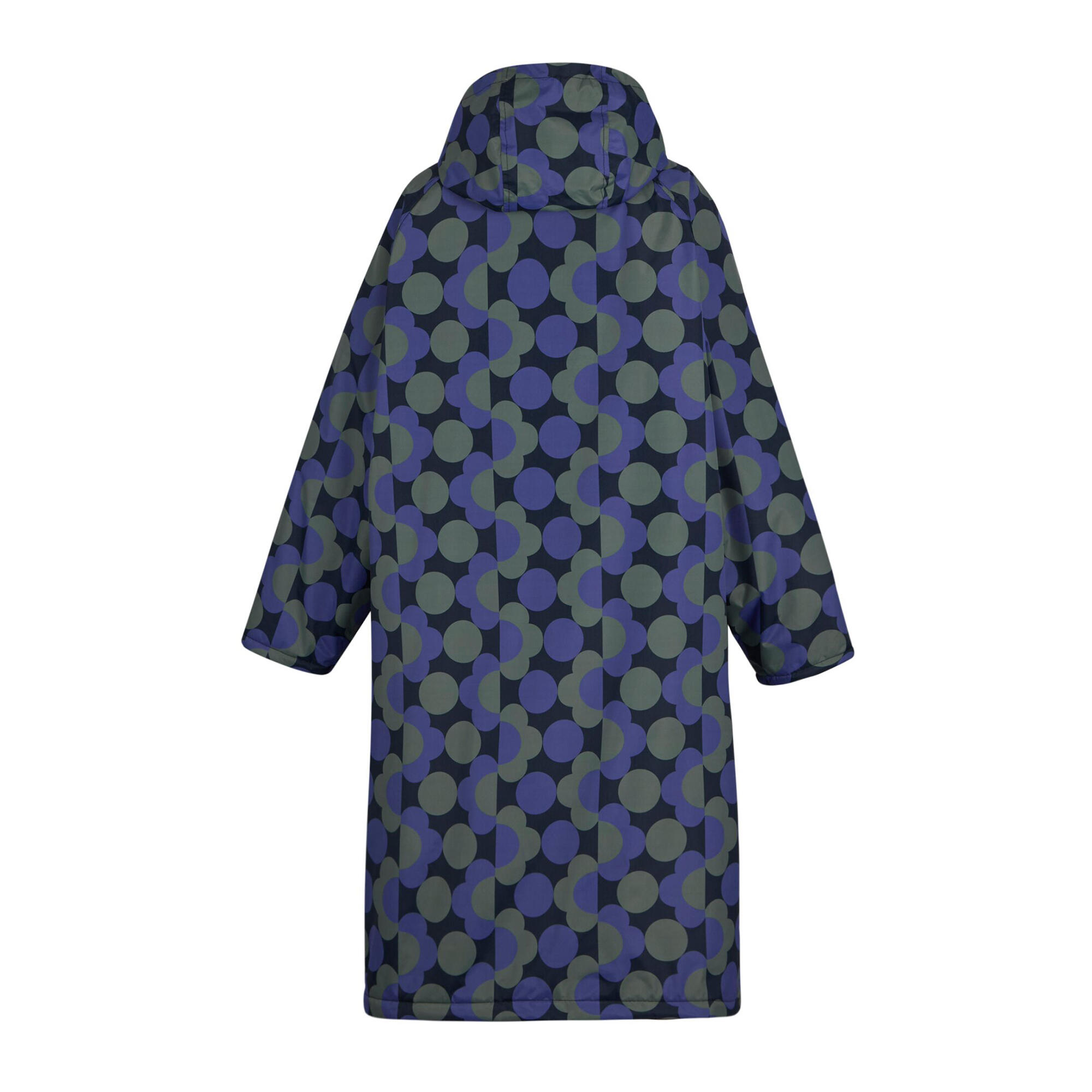 Bata Cambiante Orla Kiely Diseño Lunar para Mujer Azul, Oliva Oscuro 2/5