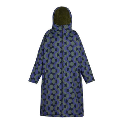 Dames orla kiely polkadot verkleedbadjas (blauw/donkere olijf)