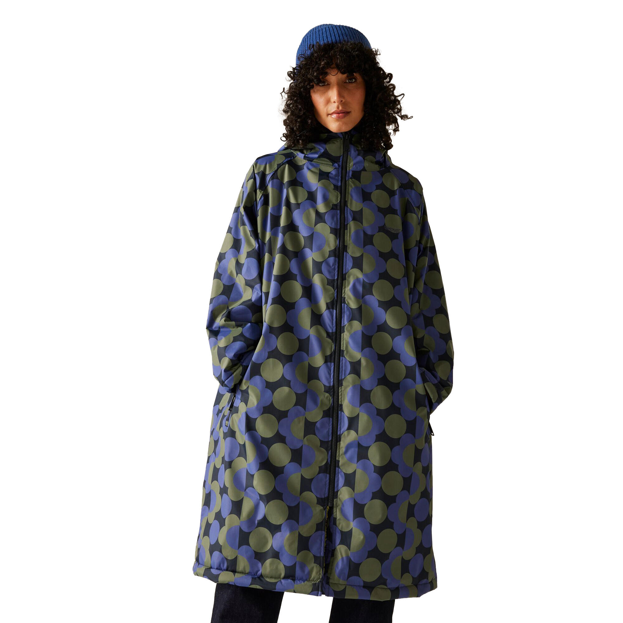Bata Cambiante Orla Kiely Diseño Lunar para Mujer Azul, Oliva Oscuro 4/5