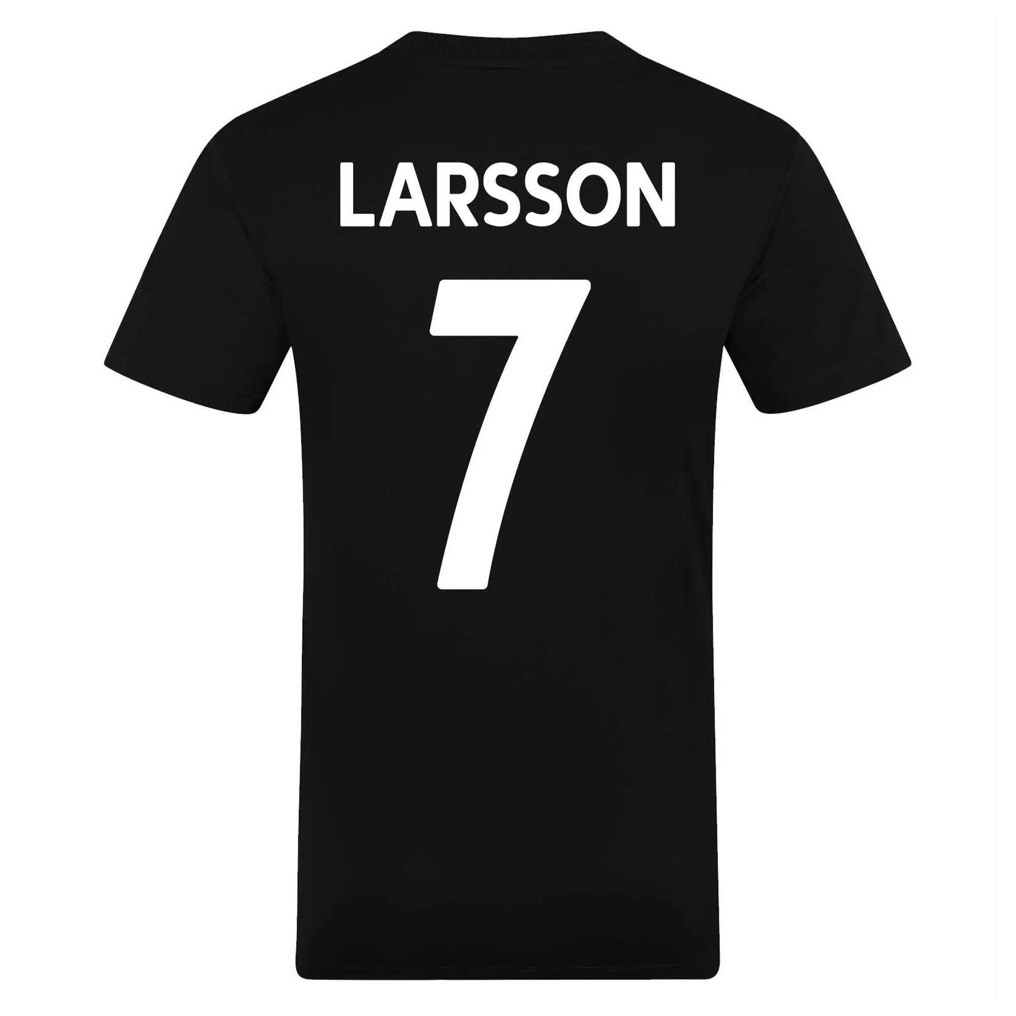 Mens Larsson 7 Contrast Striped Polyester TShirt (Black) 2/3