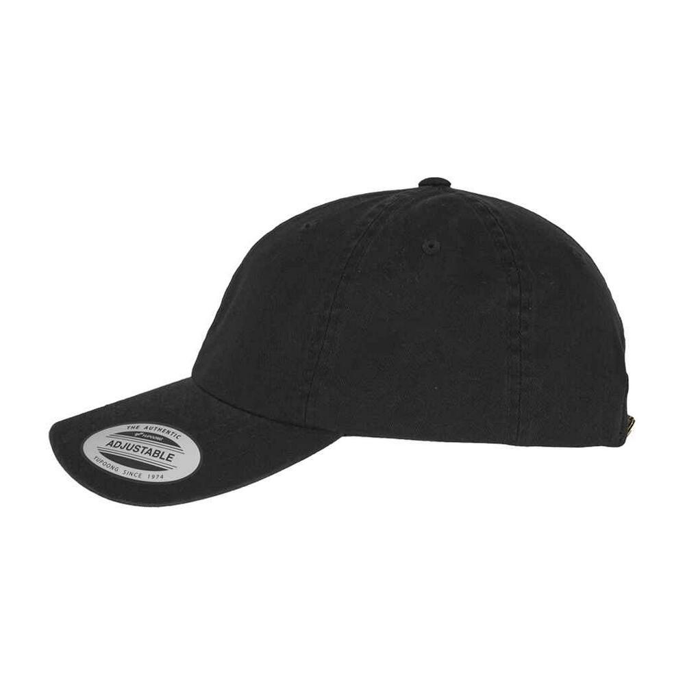 BaseballMütze, Niedriges Profil, vorgewaschen Damen und Herren Schwarz 3/3