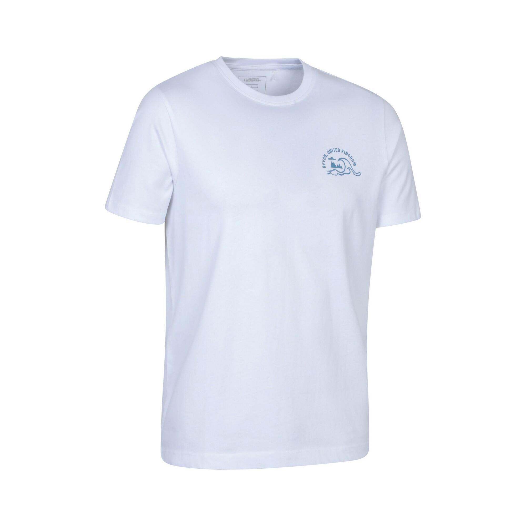 Mens Devon Graphic ShortSleeved TShirt (White) 4/4