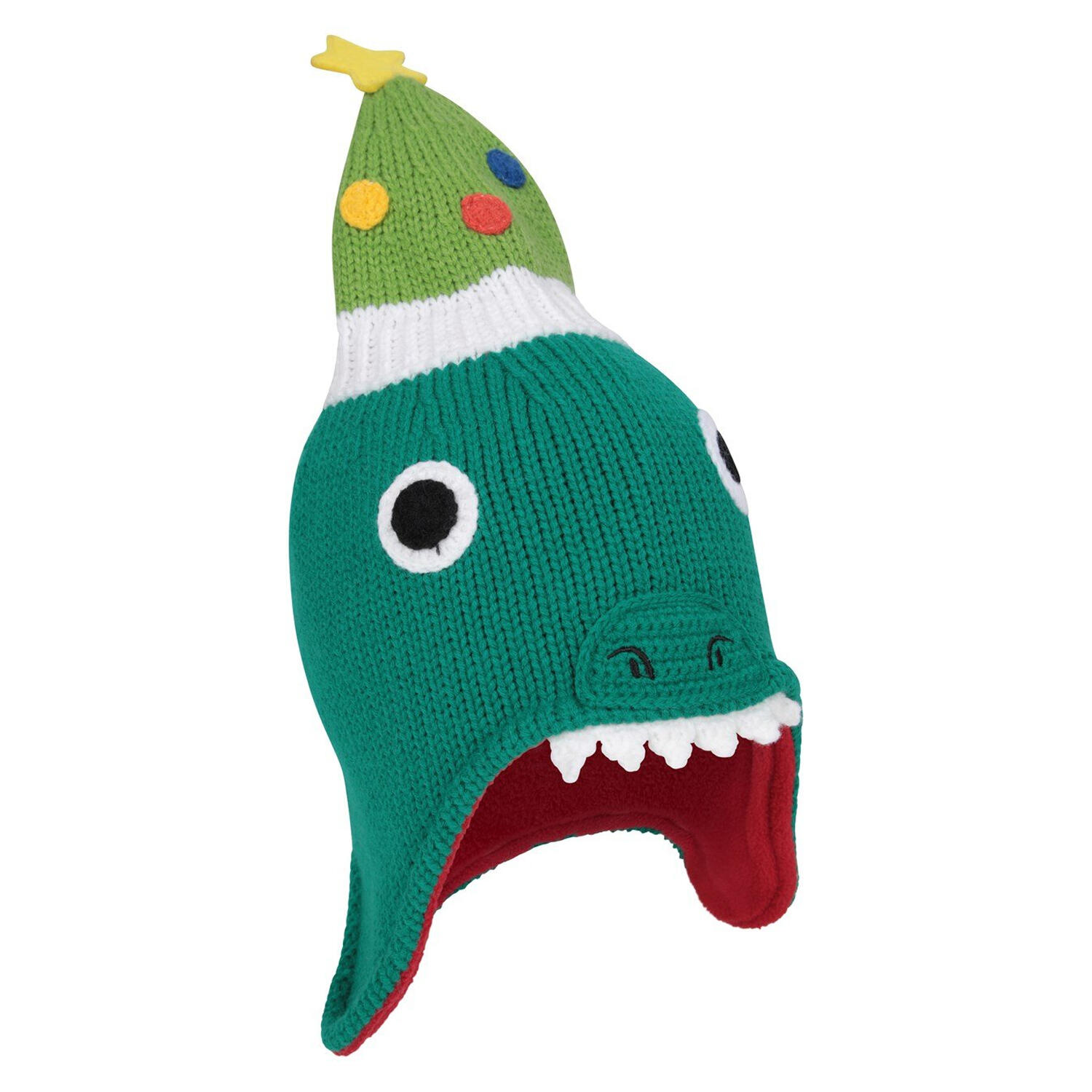 Childrens/Kids Fleece Lined Christmas Winter Hat (Green) 4/4