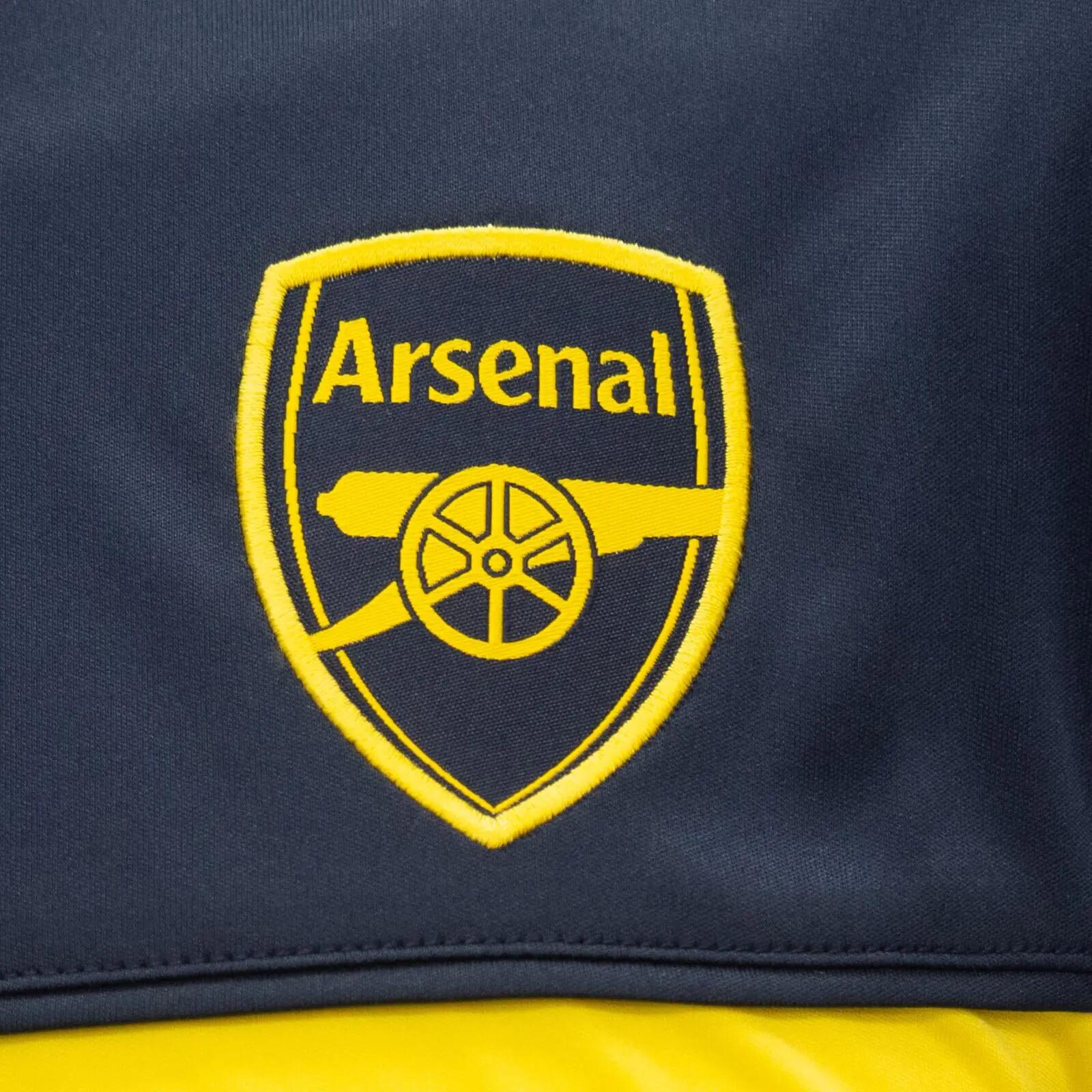 Mens Stripe Polyester TShirt (Navy/Yellow) 2/3