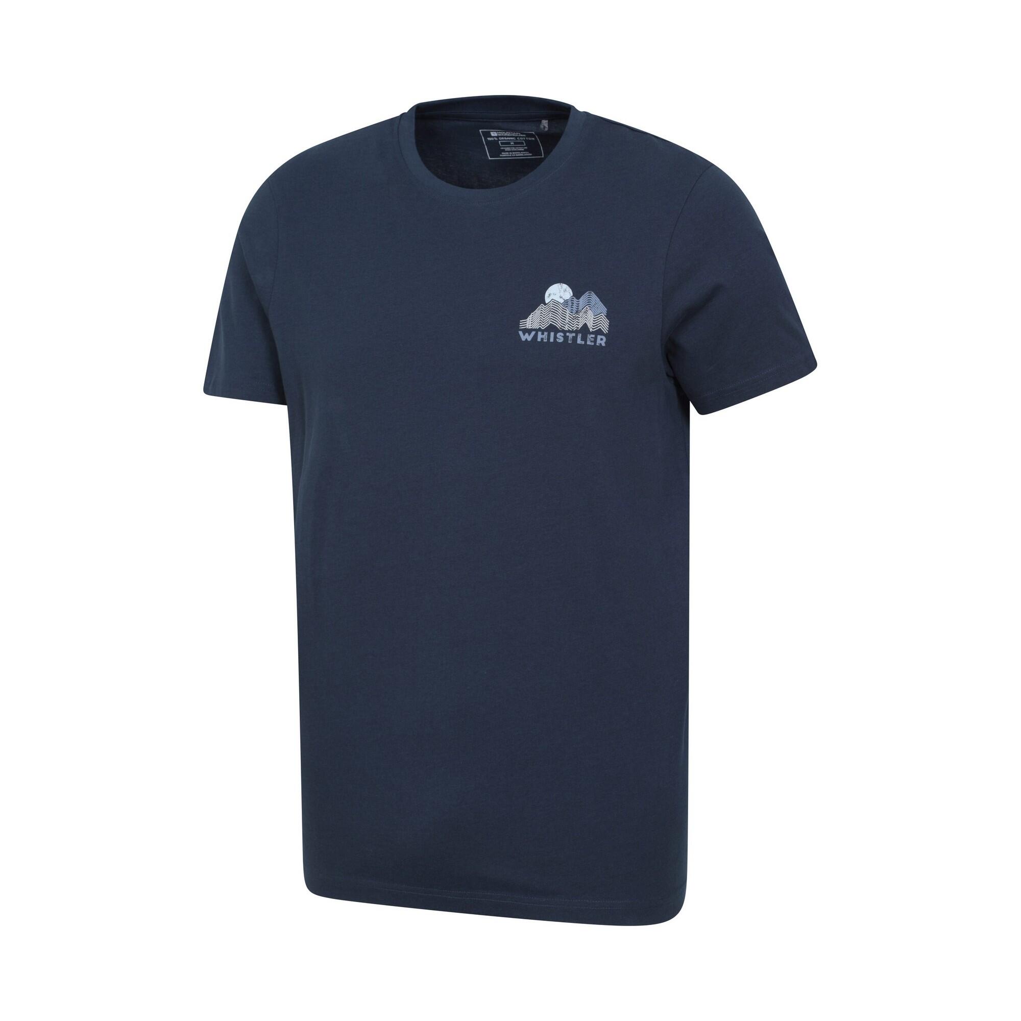 Tshirt Manches Courtes Motif/style Graphique WHISTLER Homme (Bleu Marine) 3/4