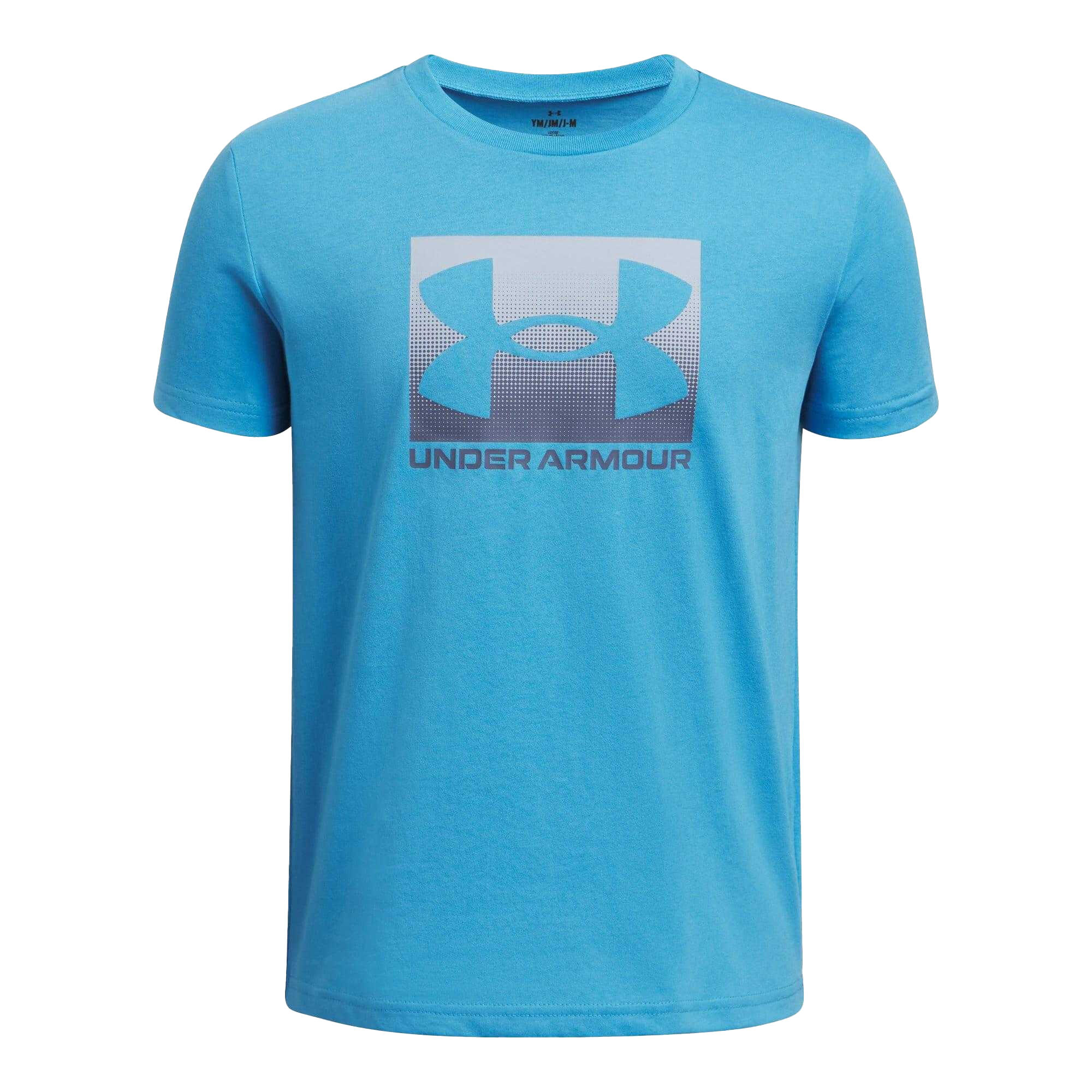 UNDER ARMOUR Childrens/Kids Boxed Logo ShortSleeved TShirt (Blue)