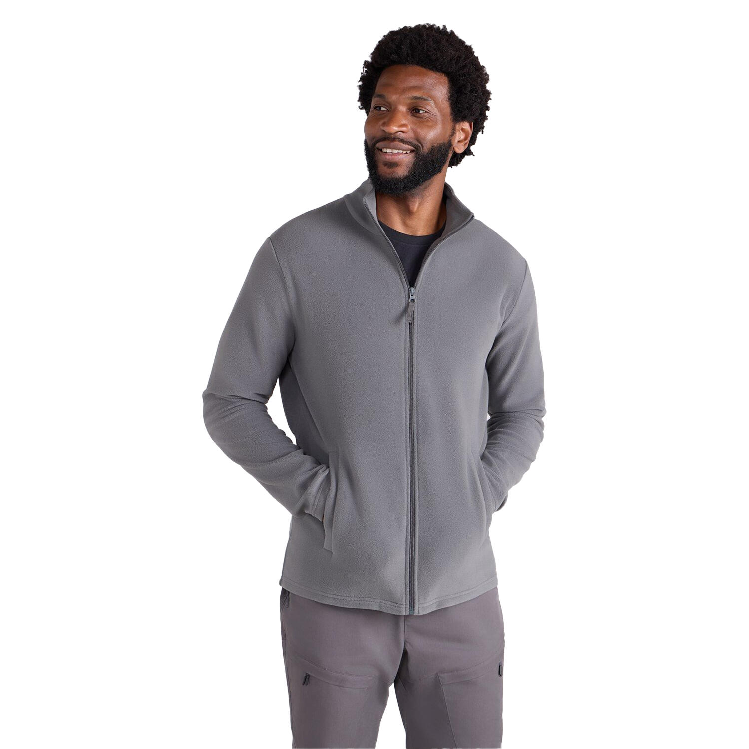Veste Polaire RASO Homme (Gris Foncé) 3/4