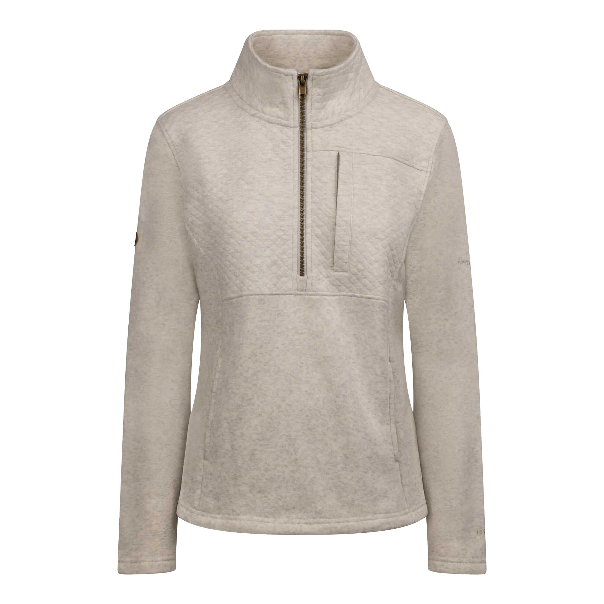 TRESPASS Womens/Ladies Hoxie Marl Fleece Top (Cream Marl)