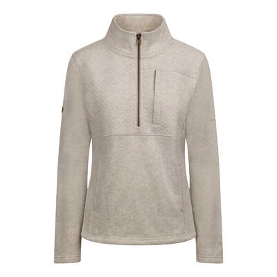 Dames hoxie marl fleece top (crème marl)