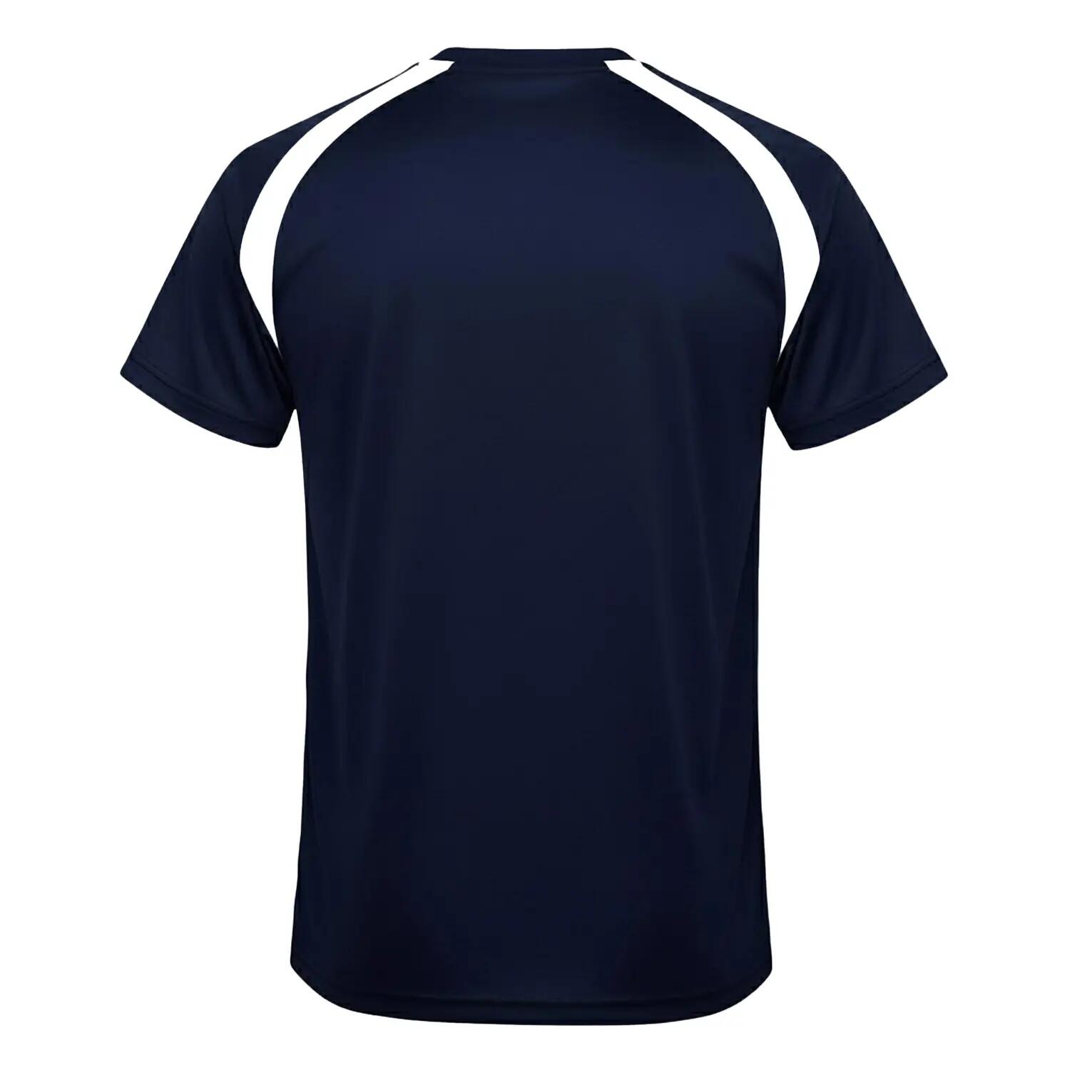 Mens Contrast Piping TShirt (Navy Blue) 2/2