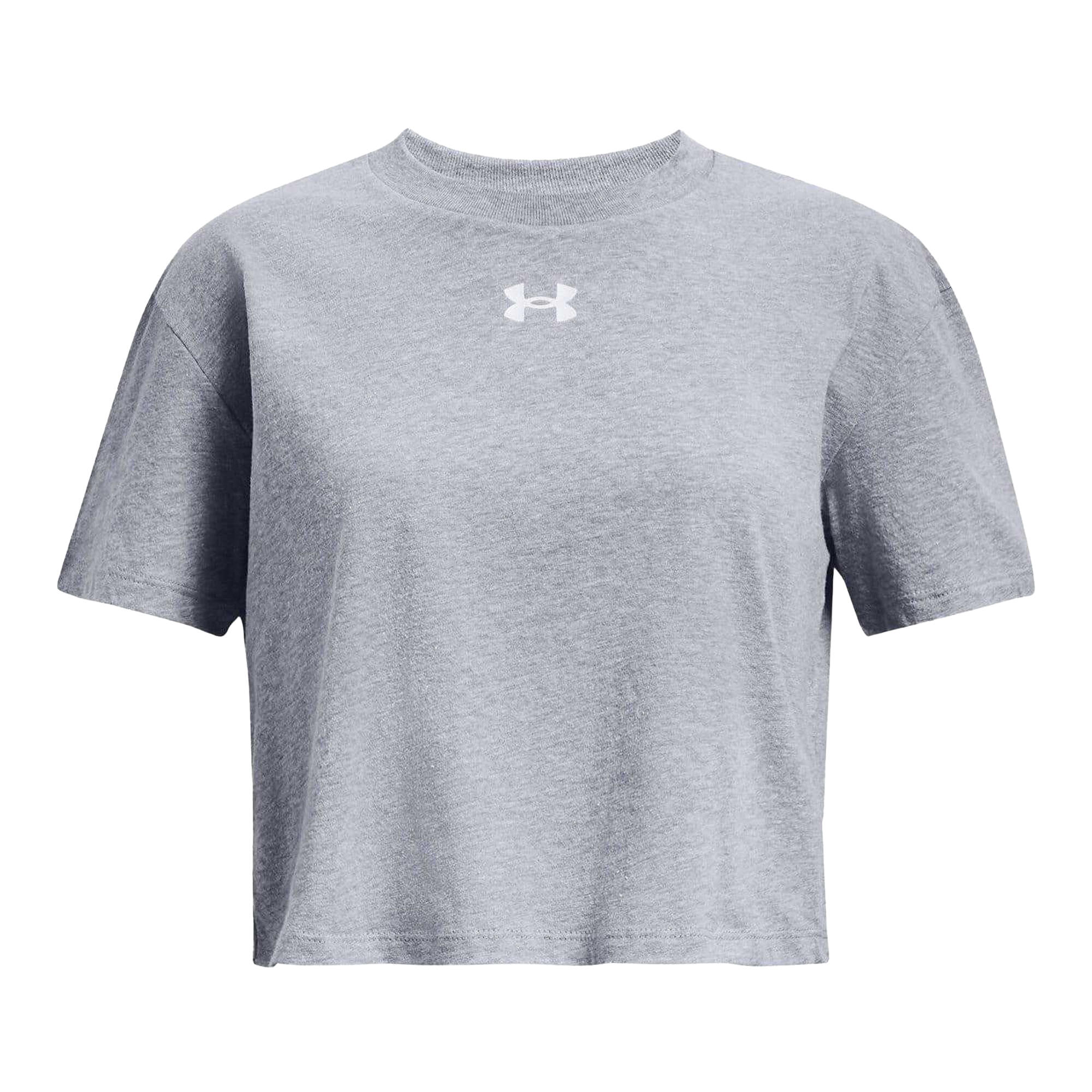 UNDER ARMOUR Childrens/Kids Sportstyle Crop Logo ShortSleeved TShirt (Grey)