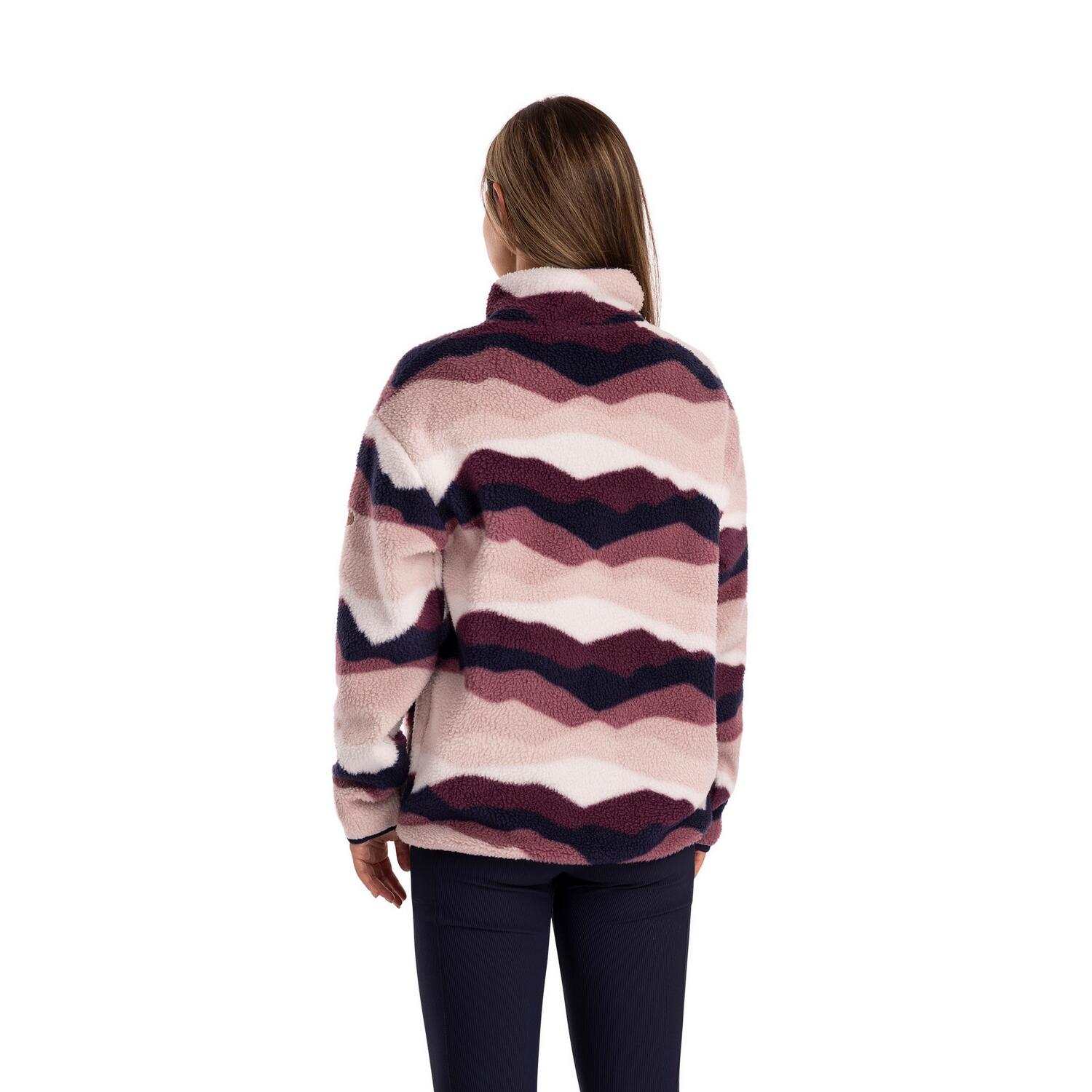 Womens/Ladies Ovie Mountain AT200 Half Zip Fleece Top (Pink/Purple/White) 3/5