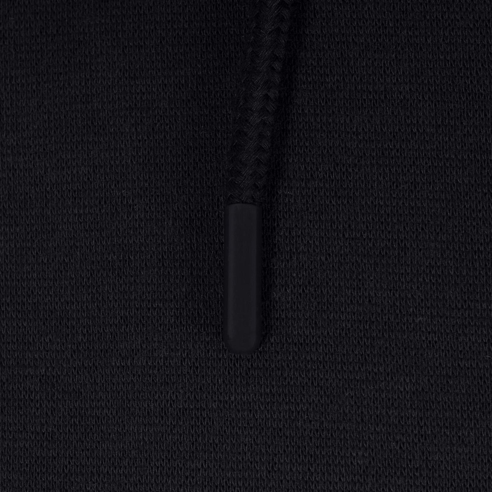 Hoodie mit durchgehendem Reißverschluss für , Fleece Herren Schwarz 3/4