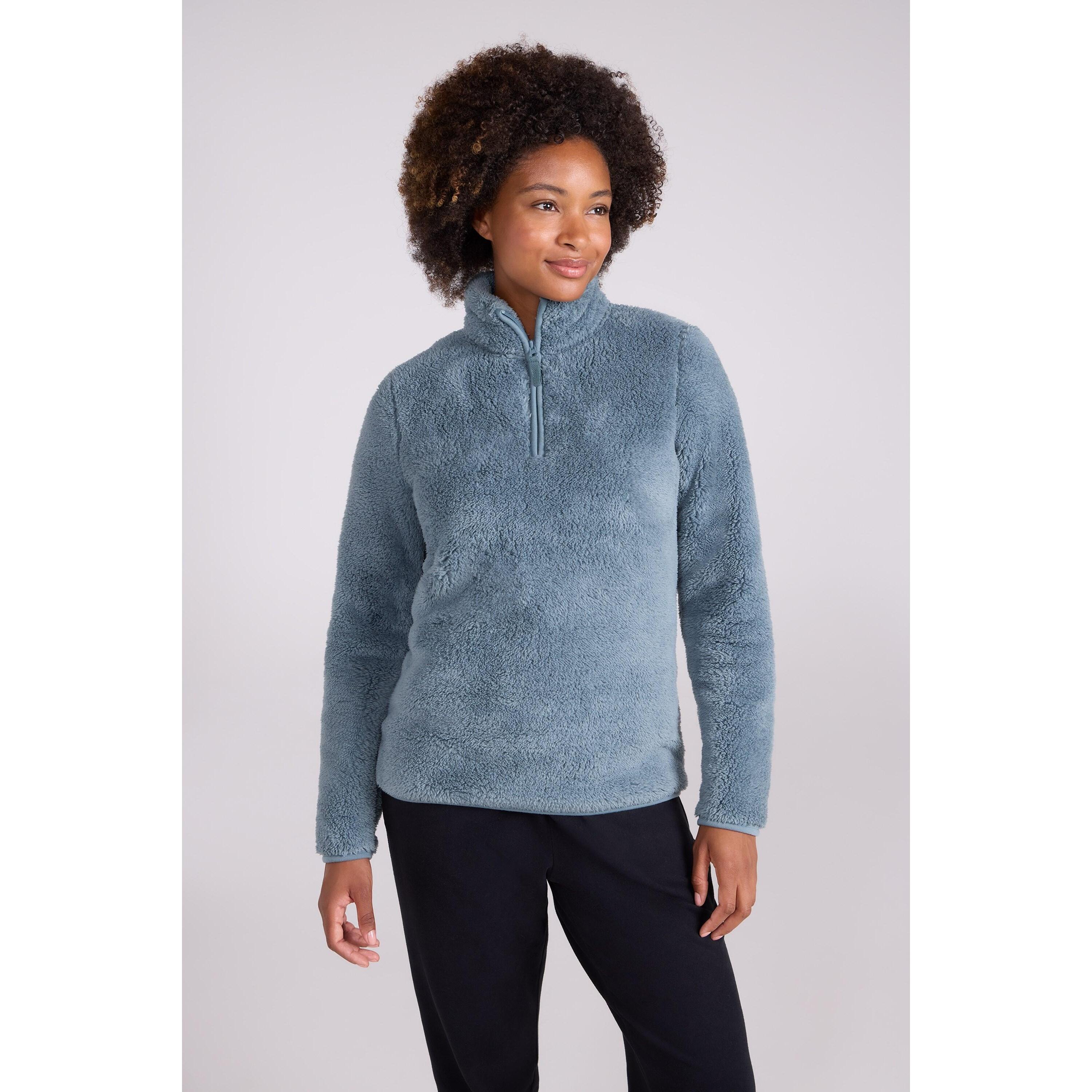 MOUNTAIN WAREHOUSE Womens/Ladies Teddy Fleece Quarter Zip Fleece Top (Mint)
