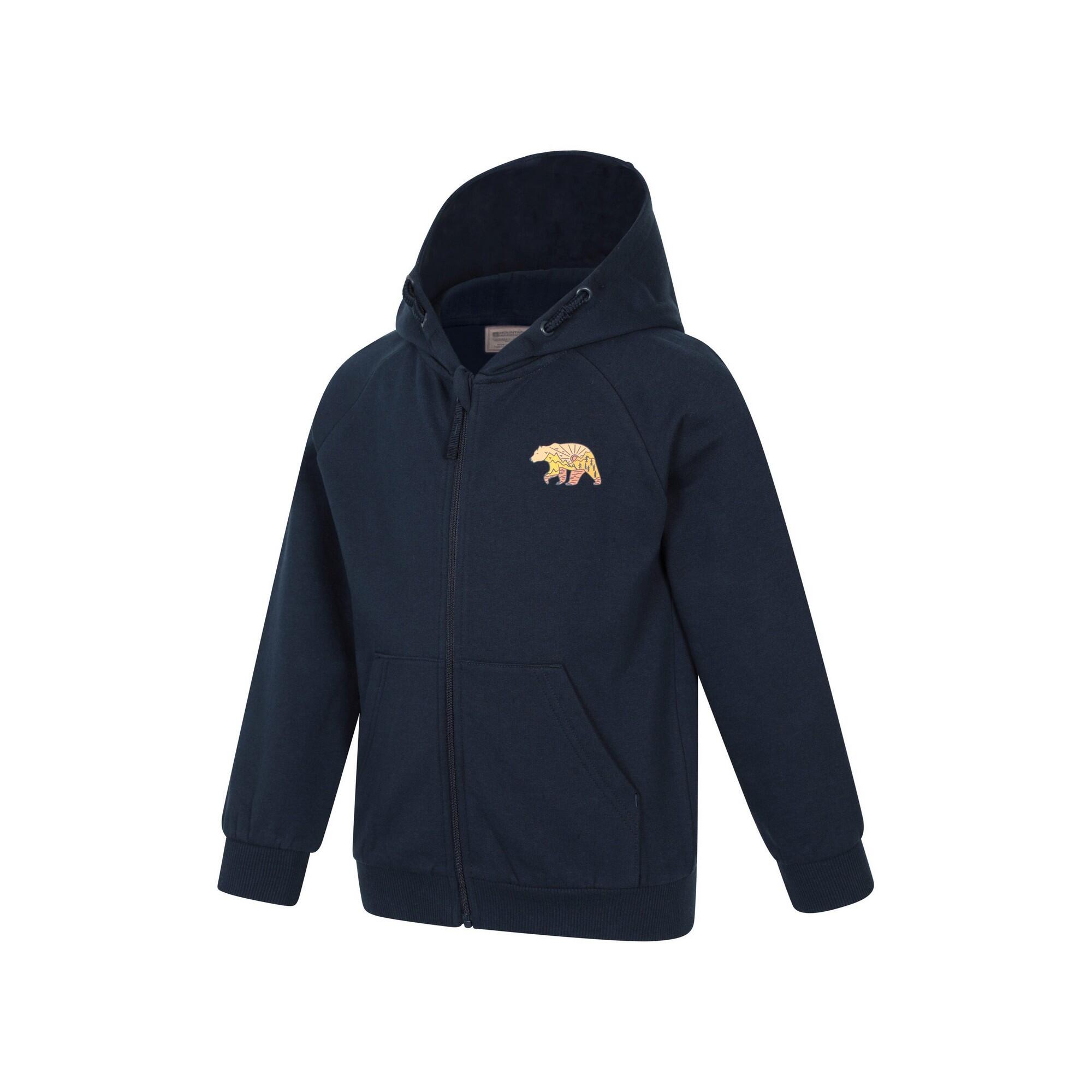 "Walking Bear" Kapuze mit Kordelzug für , Durchgehender Reißverschluss Kinder 3/4