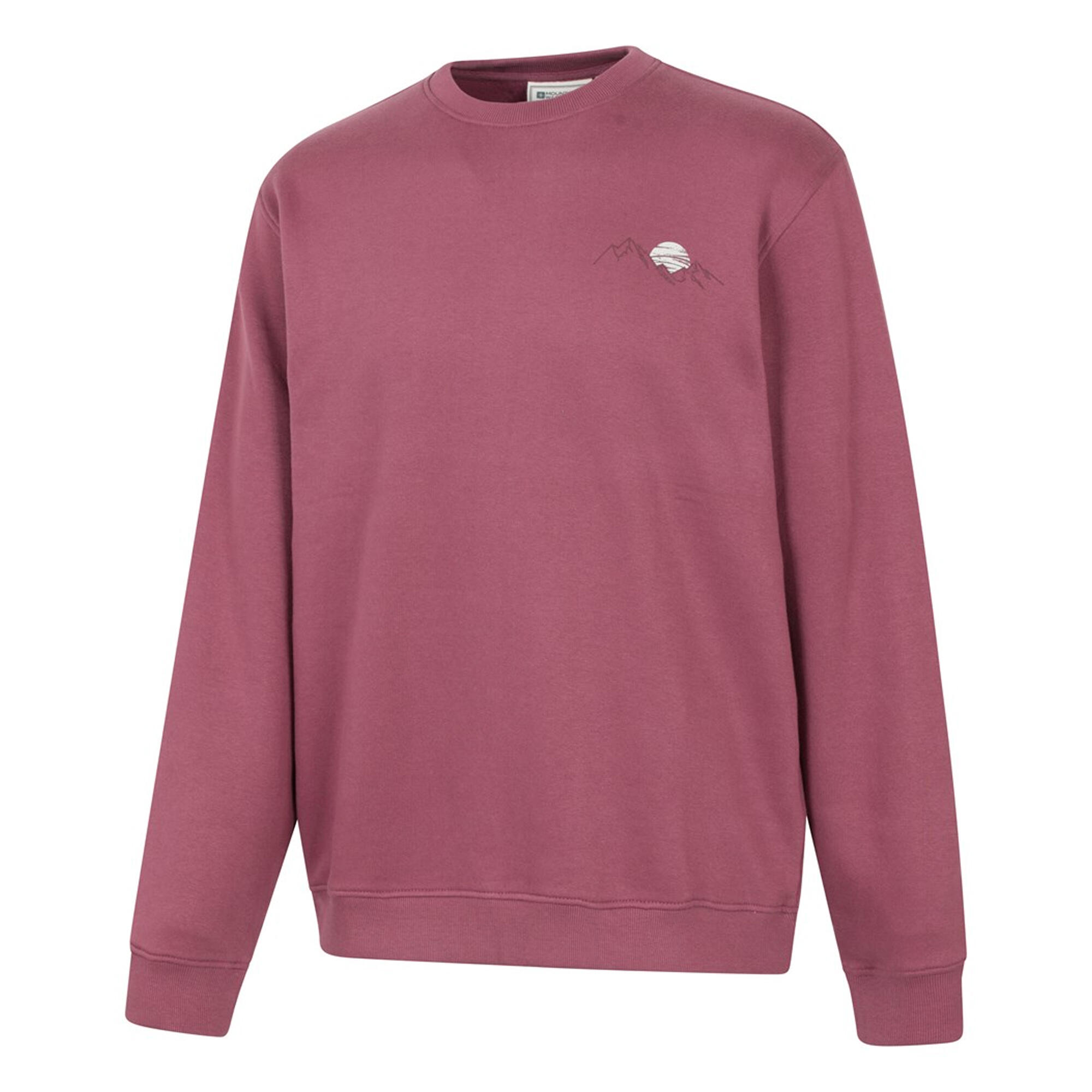 Sweat Motif/style Scène De Montagne Homme (Bordeaux) 3/4